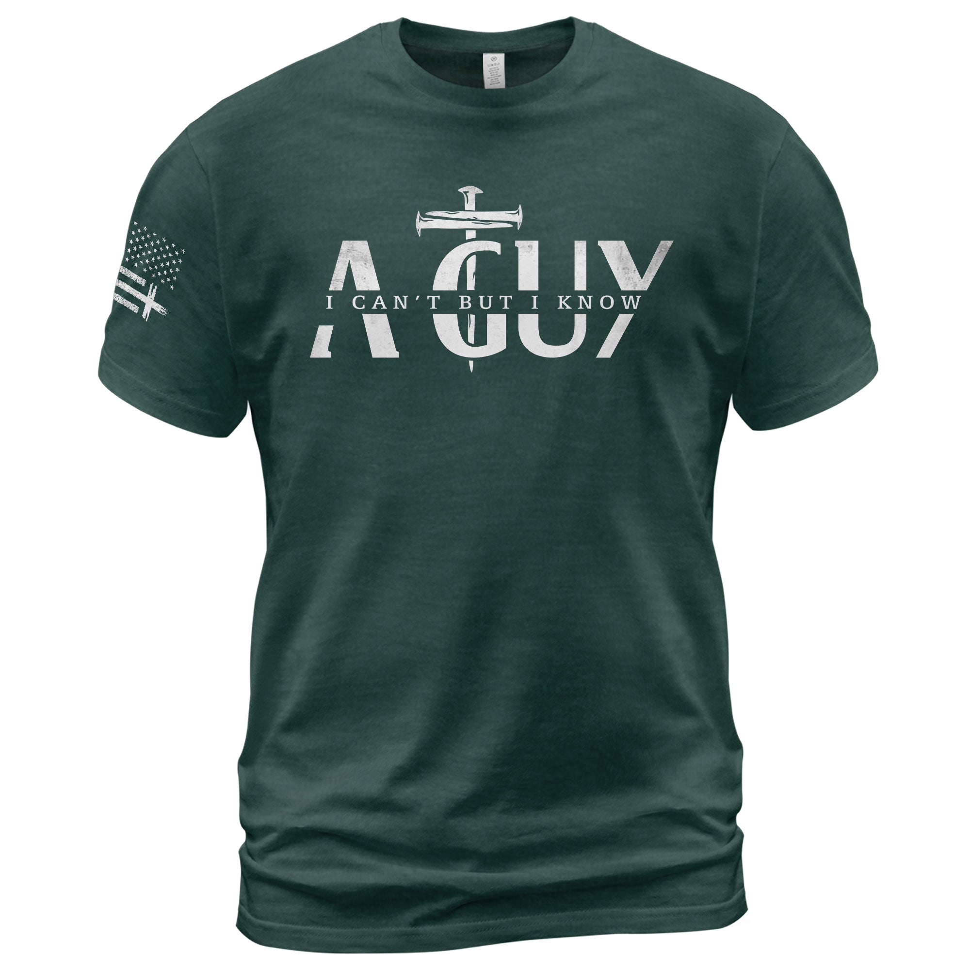 I Can’t But I Know A Guy Cross Nail Christian - Christian Shirts for Men, Faith Based Christian Tee Shirts - Rust Field Wear
