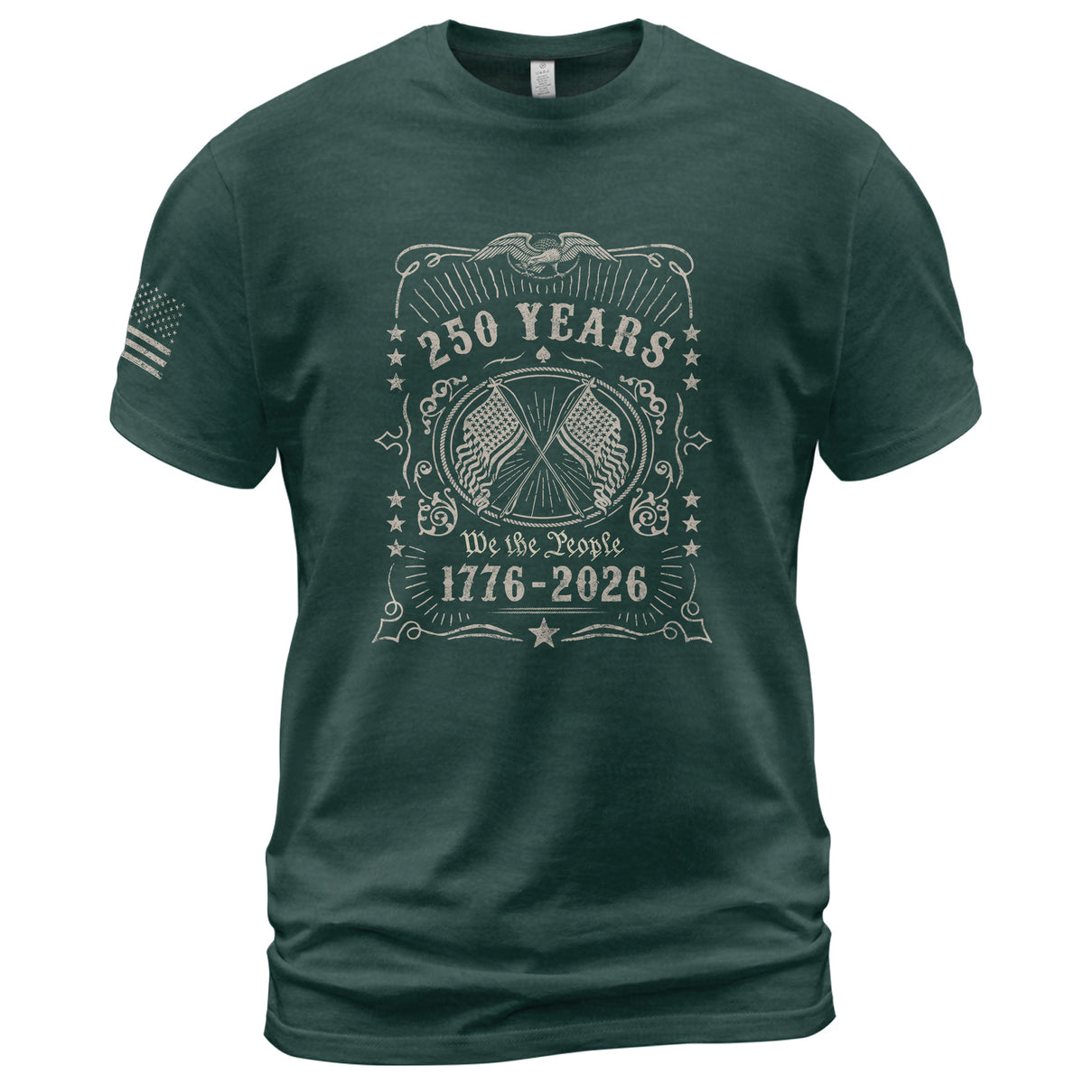 250 Years We The People Shirt – Vintage American Crest 1776–2026 Tee - Rust Field Wear