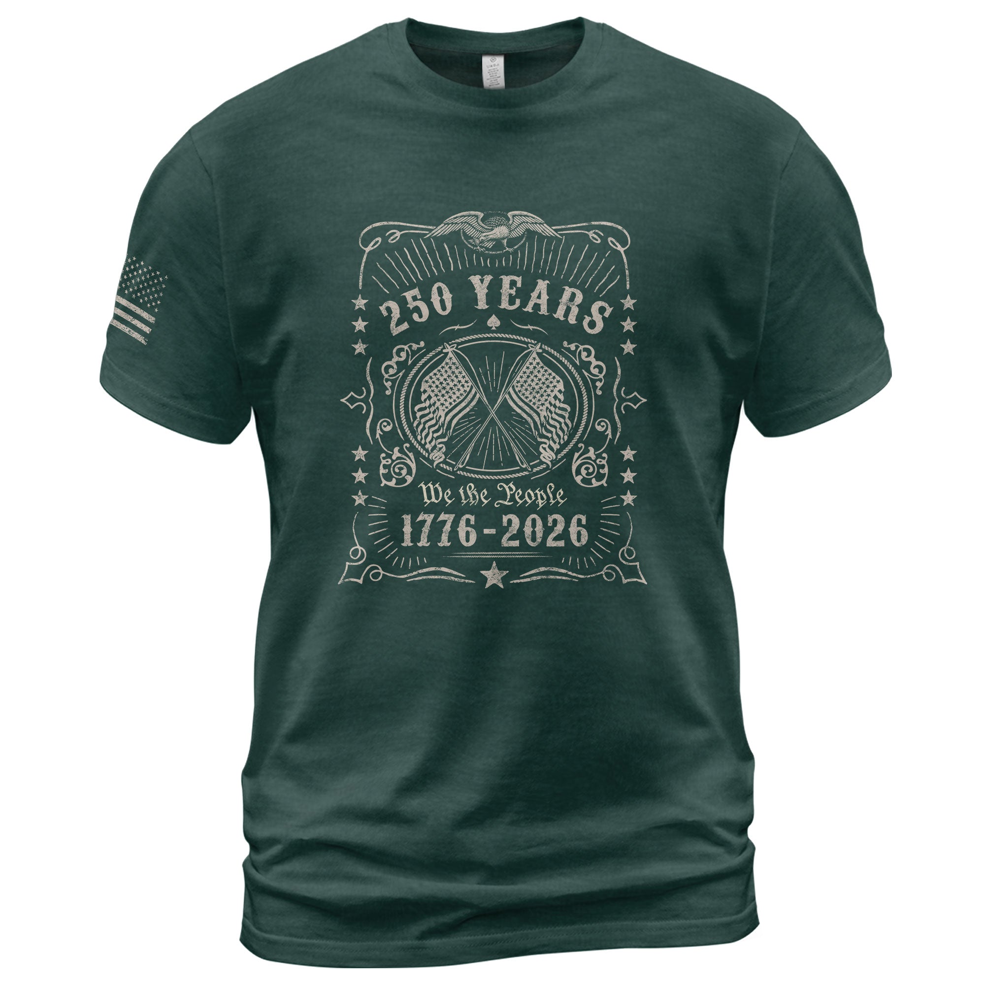 250 Years We The People Shirt – Vintage American Crest 1776–2026 Tee - Rust Field Wear
