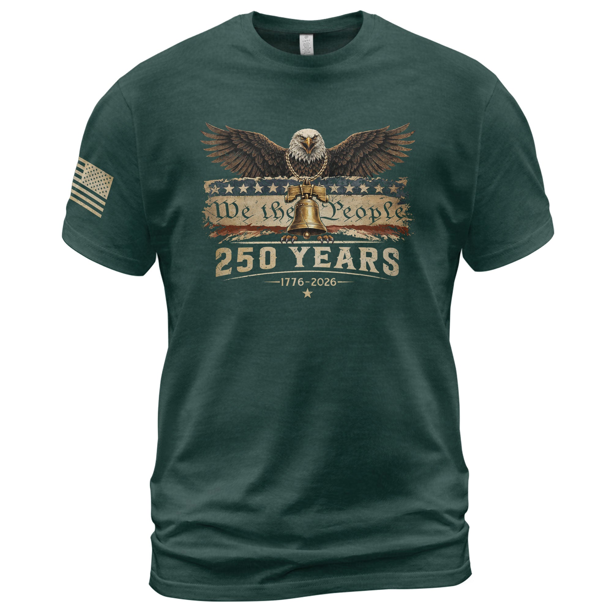 USA 250th Anniversary 250 Years Shirt 1776-2026 American Eagle Liberty Bell We The People - Rust Field Wear