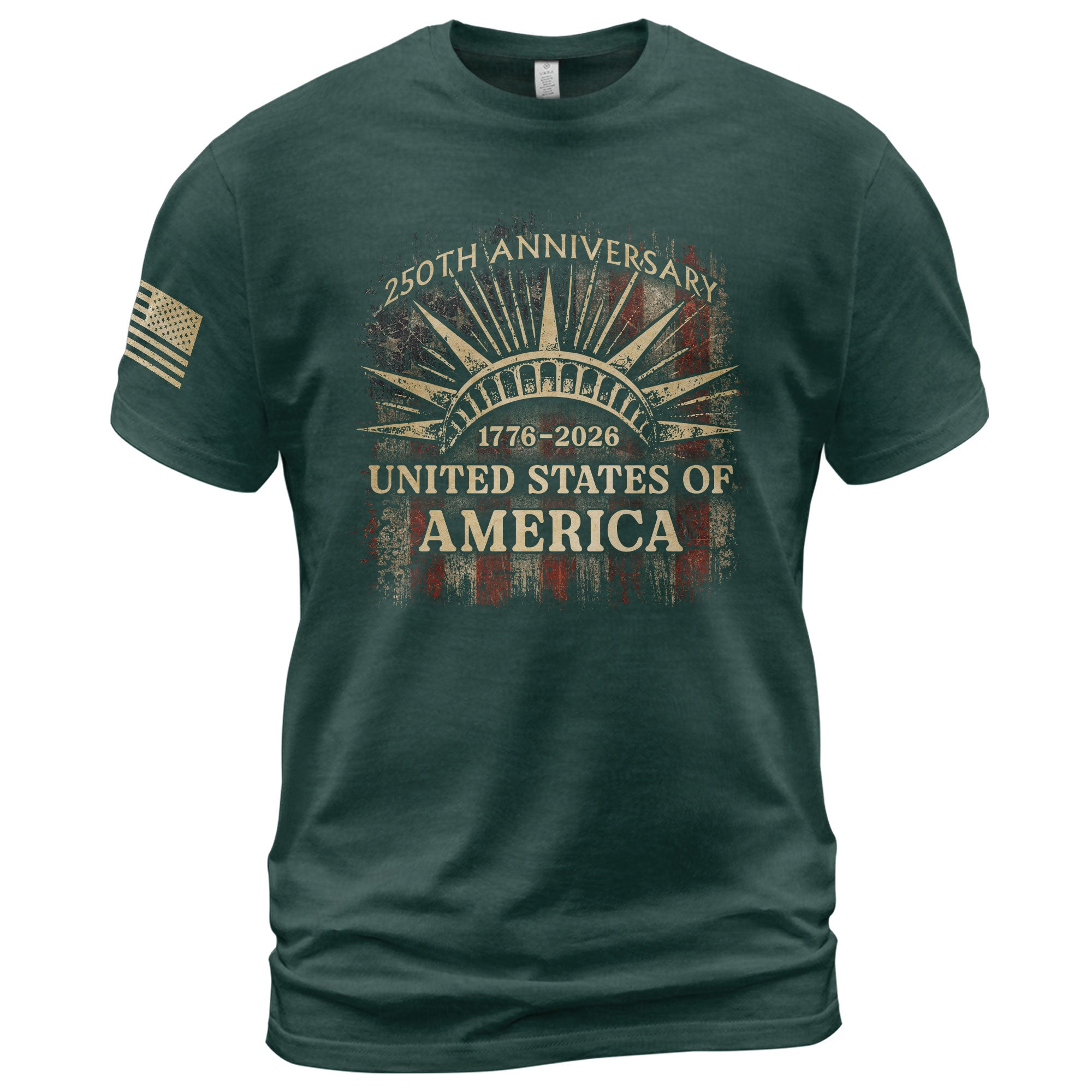 United States of 250 Years America Anniversary Shirt 1776-2026 Lady Liberty Crown Patriotic - Rust Field Wear