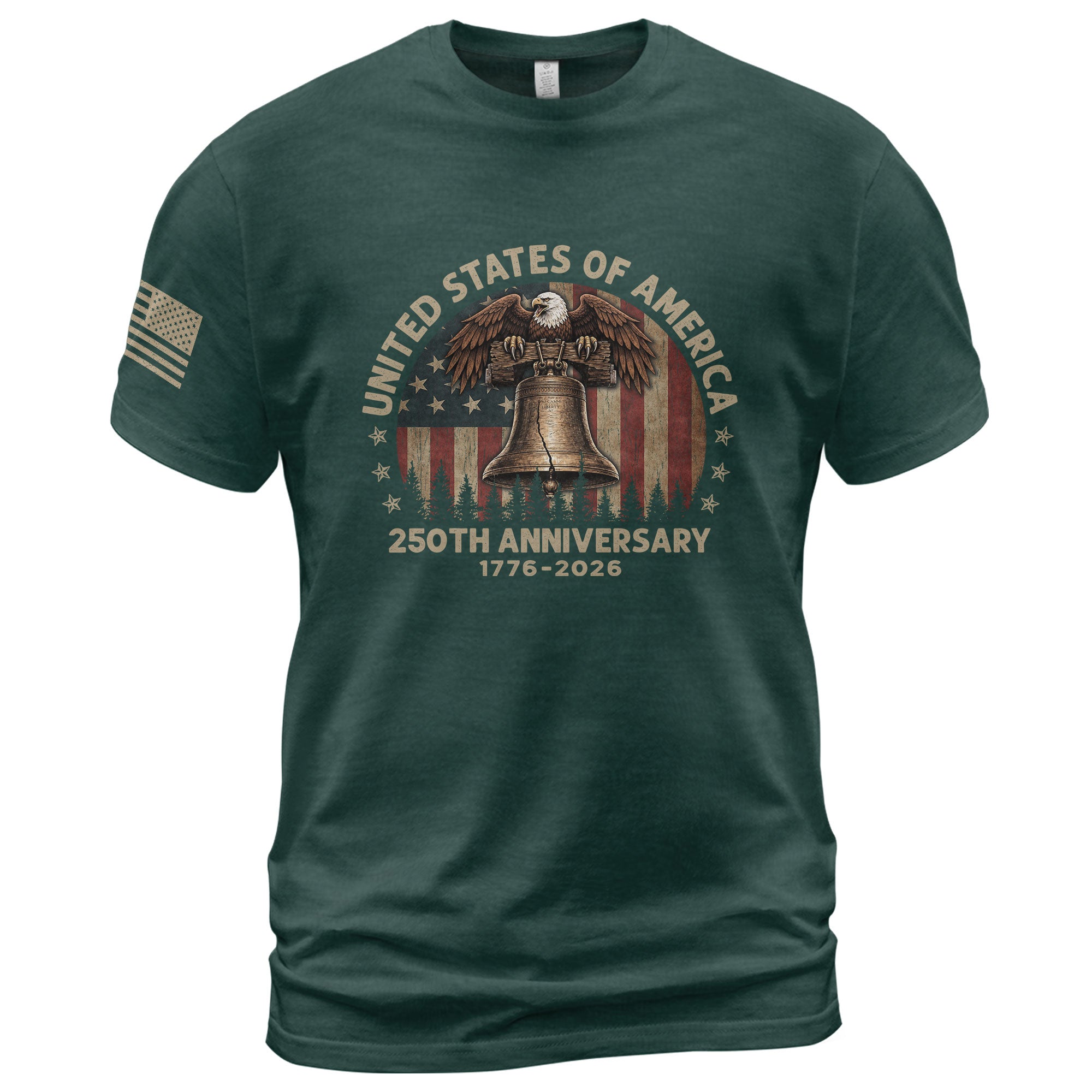 United States of 250 Years America Anniversary Shirt 1776-2026 Eagle Liberty Bell Patriotic - Rust Field Wear