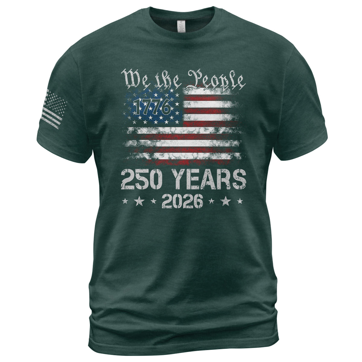 We The People 250 Years Shirt – USA Flag Independence 1776–2026 Tee - Rust Field Wear