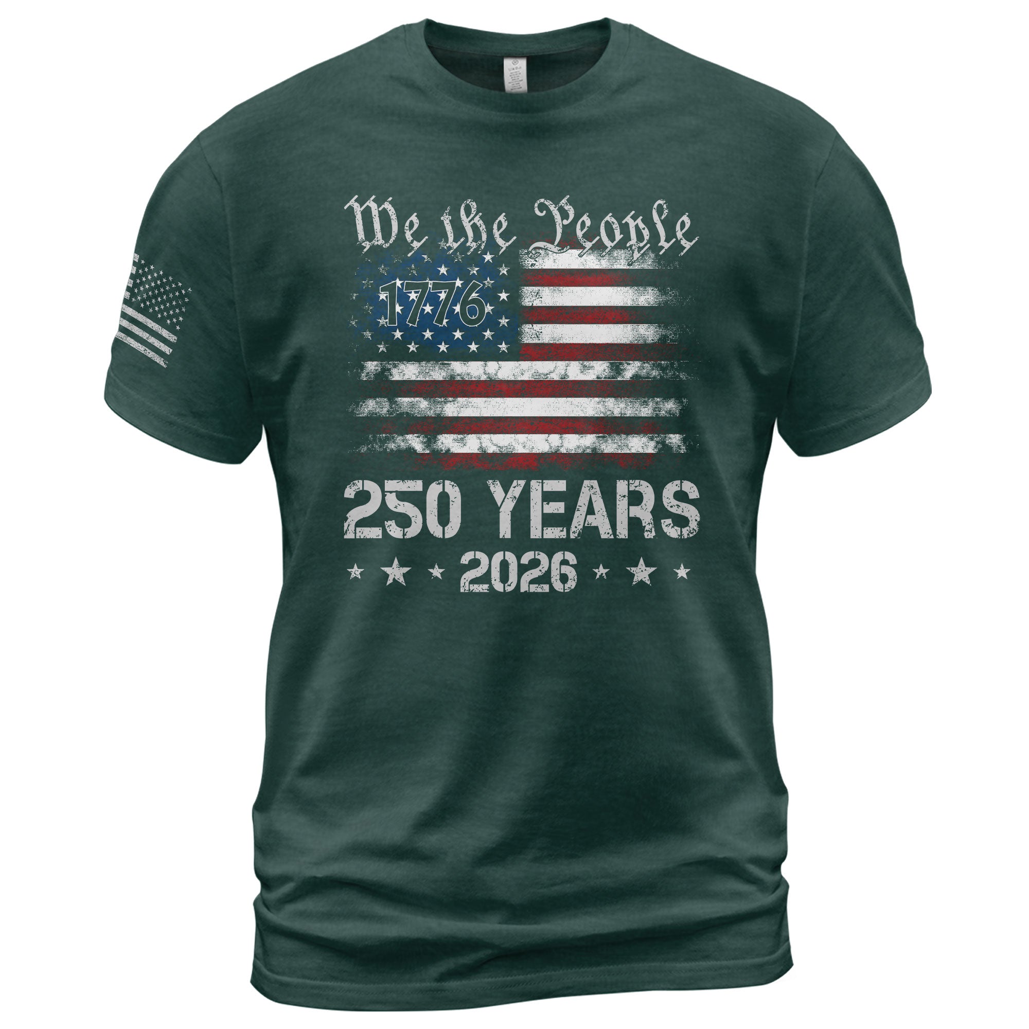 We The People 250 Years Shirt – USA Flag Independence 1776–2026 Tee - Rust Field Wear