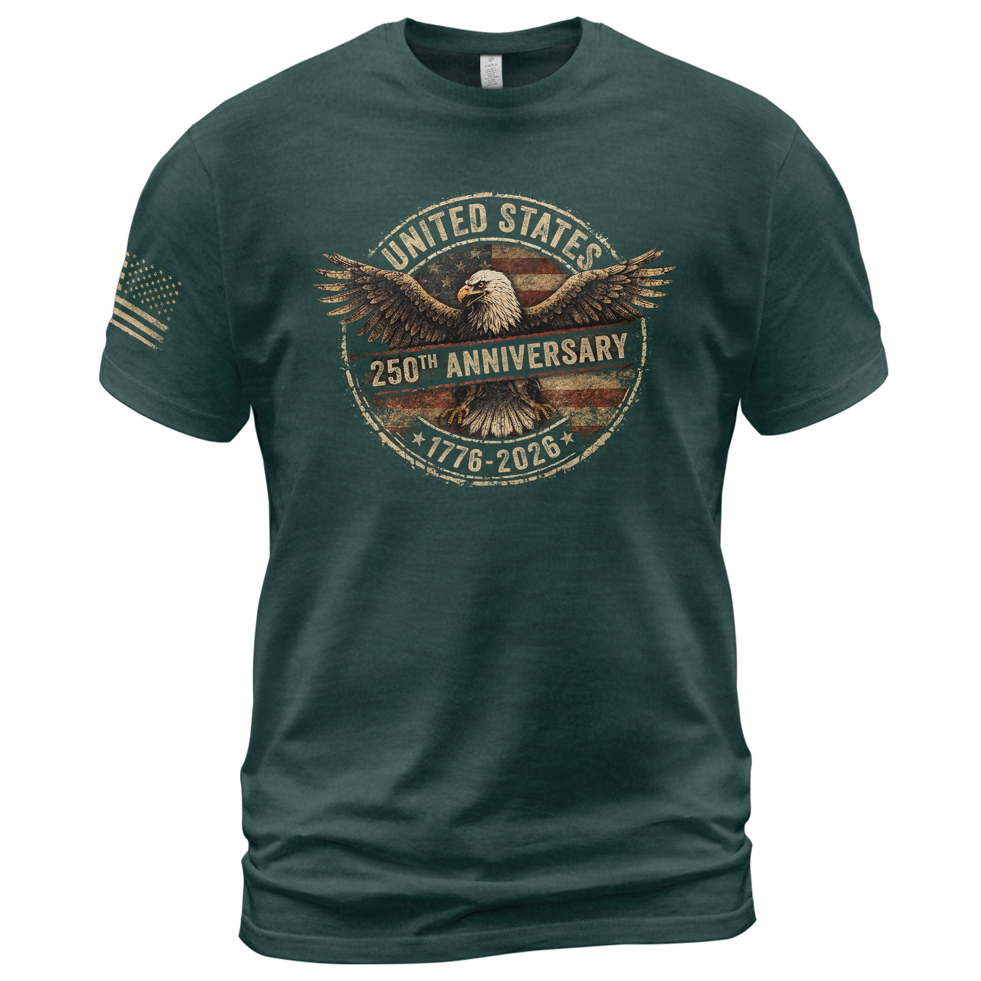 Vintage USA 250th Anniversary 250 Years Shirt 1776 2026 American Eagle Patriotic - Rust Field Wear