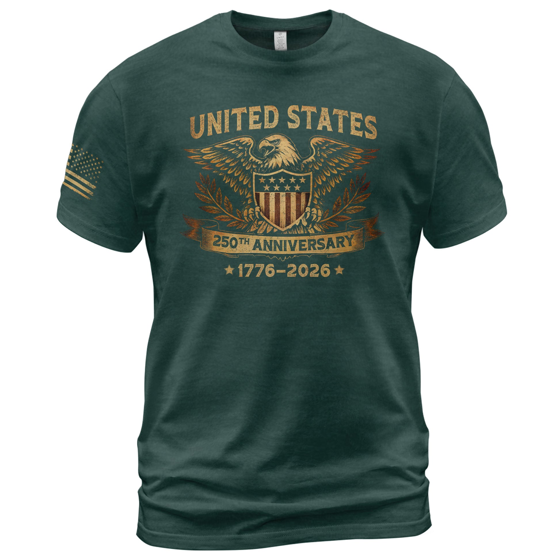 USA 250th Anniversary Shirt 1776-2026 American Pride Patriotic Eagle Shield Laurel - Rust Field Wear