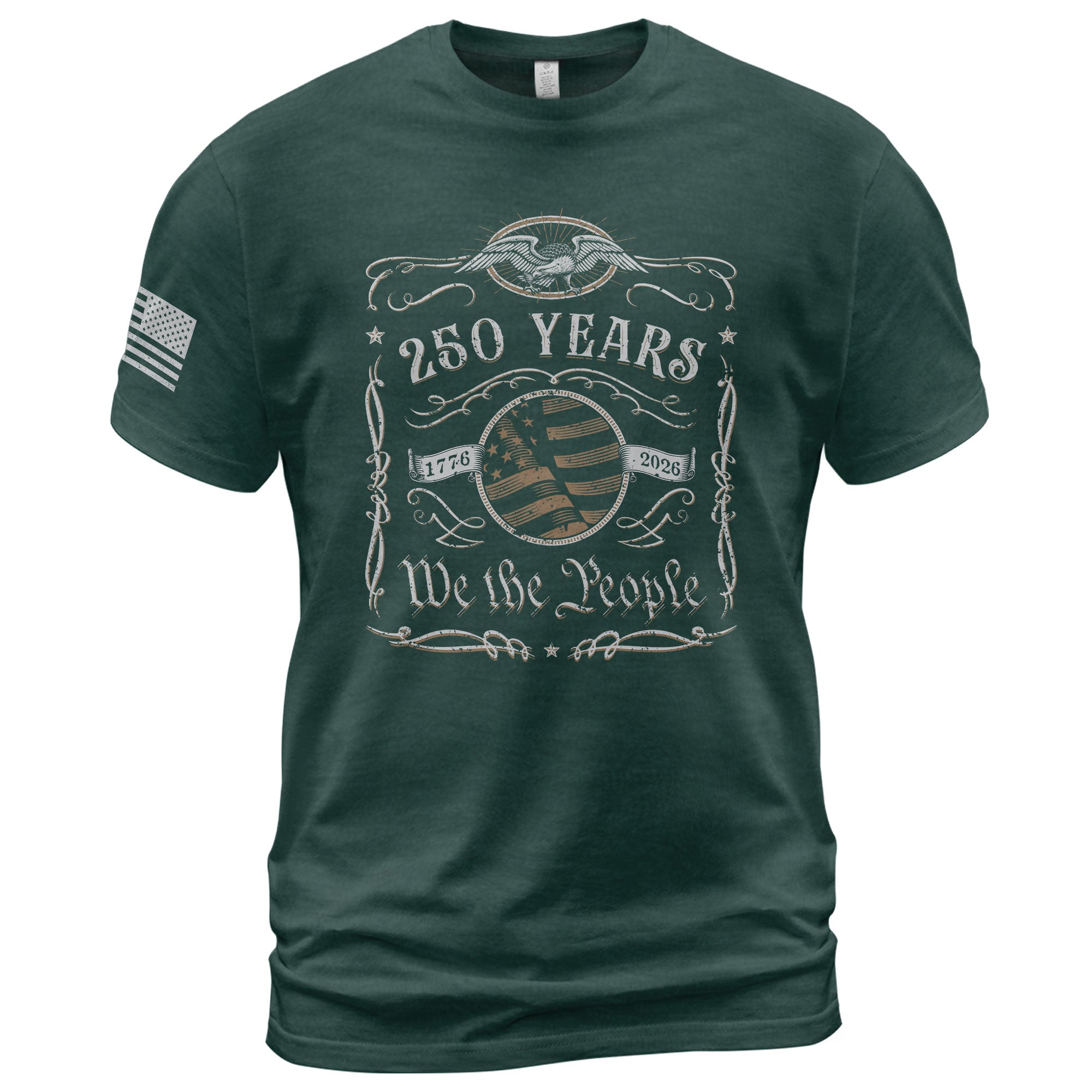 250 Years American Heritage Shirt – Vintage USA Independence Tee 1776–2026 - Rust Field Wear
