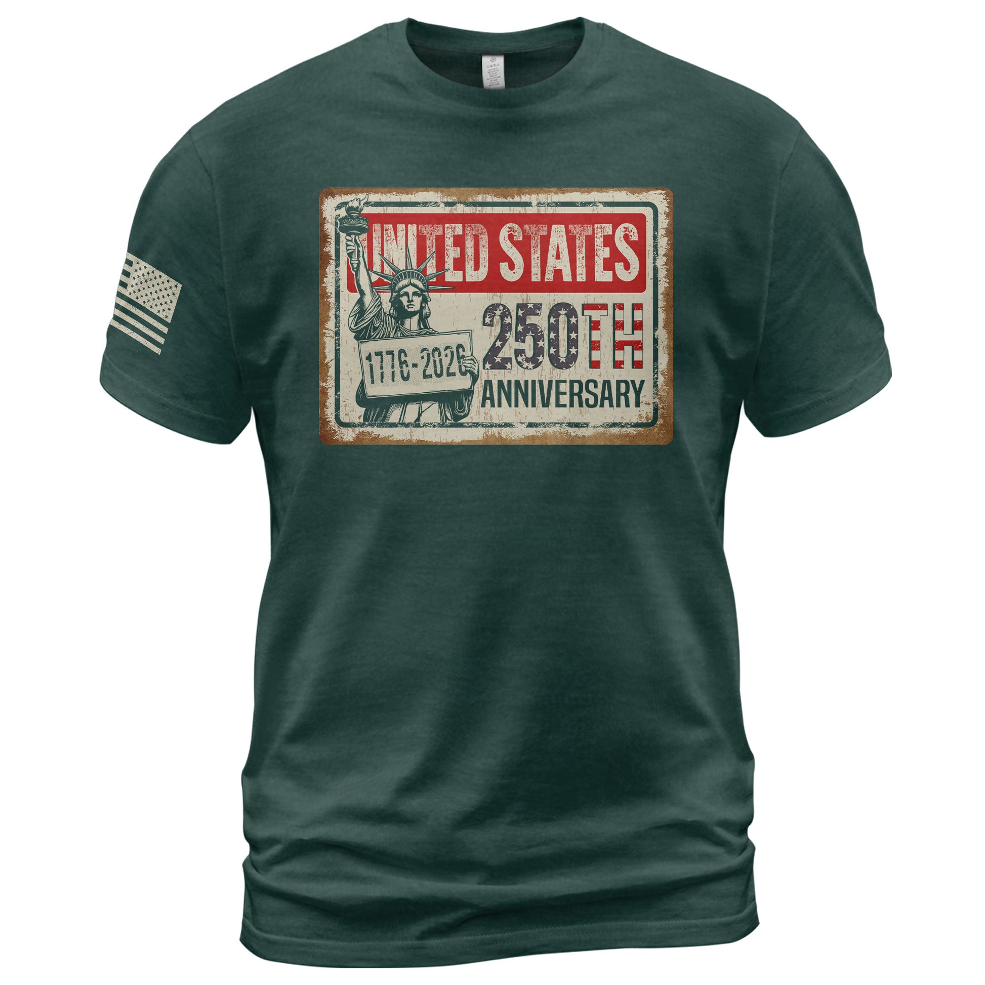 United States 250th Anniversary 250 Years Vintage Sign Shirt Lady Liberty Patriotic - Rust Field Wear