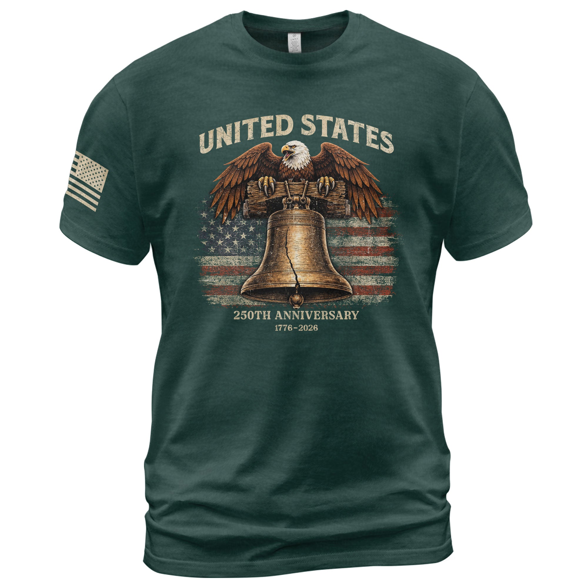 USA 250th Anniversary 250 Years Shirt 1776 2026 Liberty Bell Eagle American Pride - Rust Field Wear