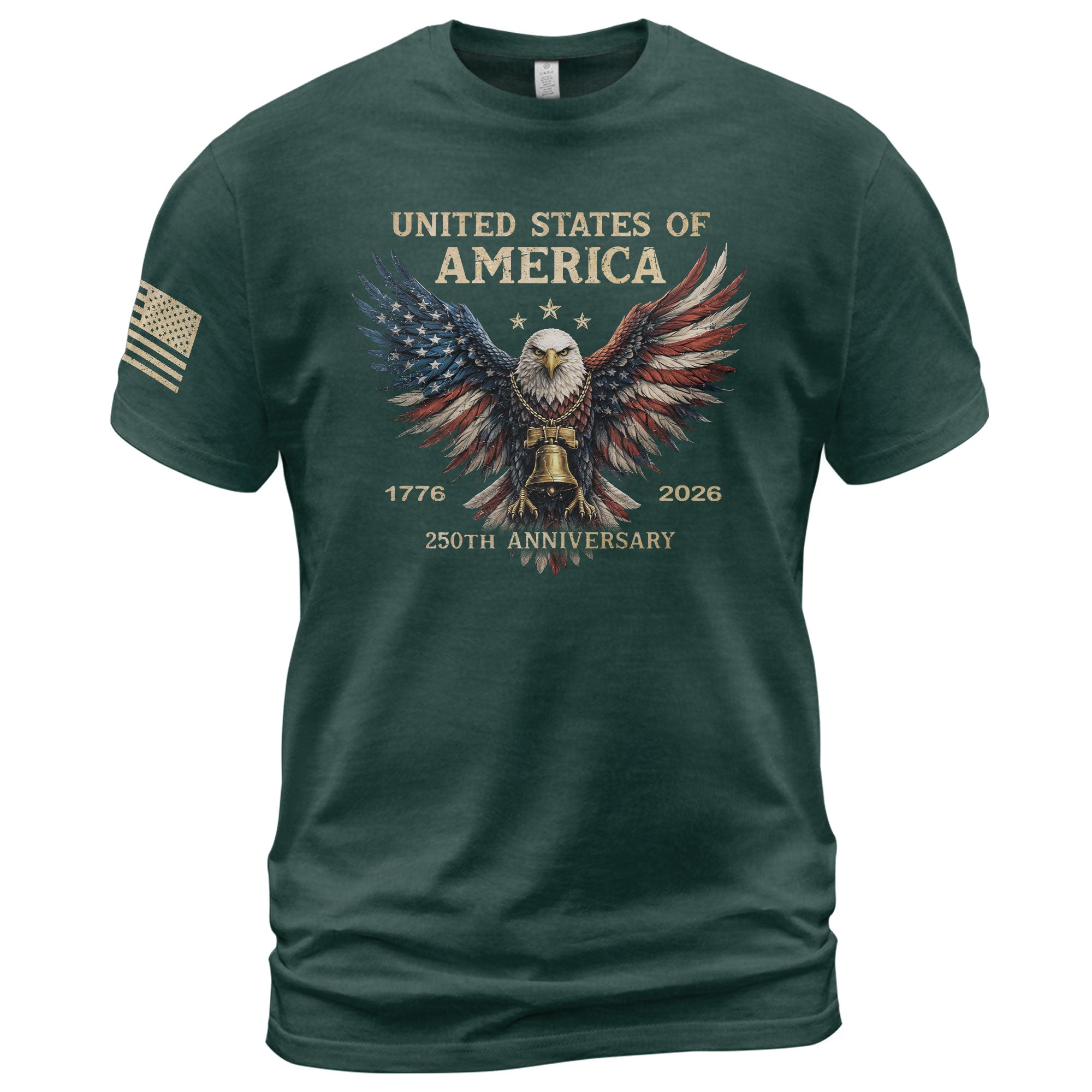 USA 250th Anniversary 250 Years Shirt 1776–2026 American Flag Winged Eagle Patriotic - Rust Field Wear