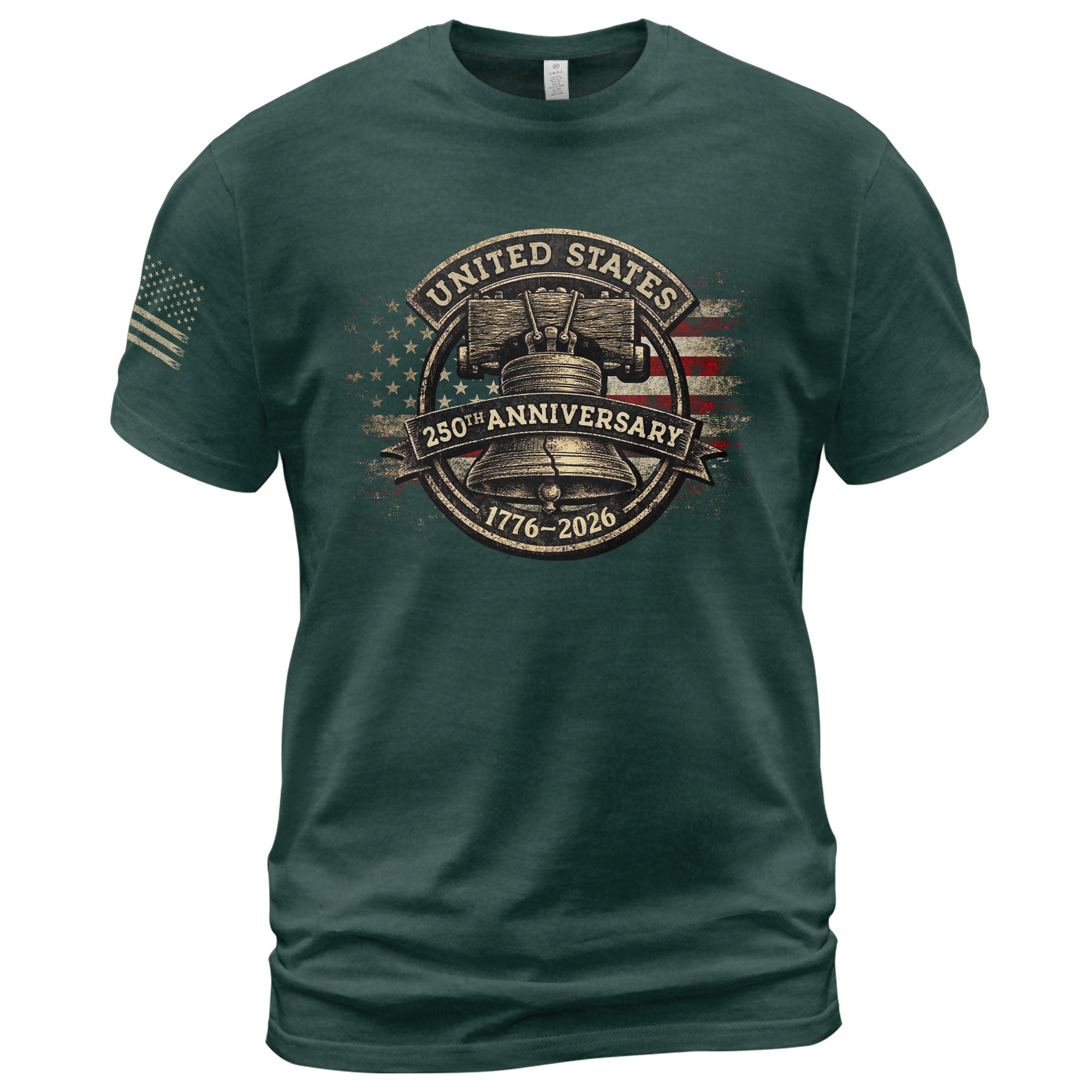 USA 250th Anniversary Shirt 1776-2026 Liberty Bell Patriotic American Flag - Rust Field Wear