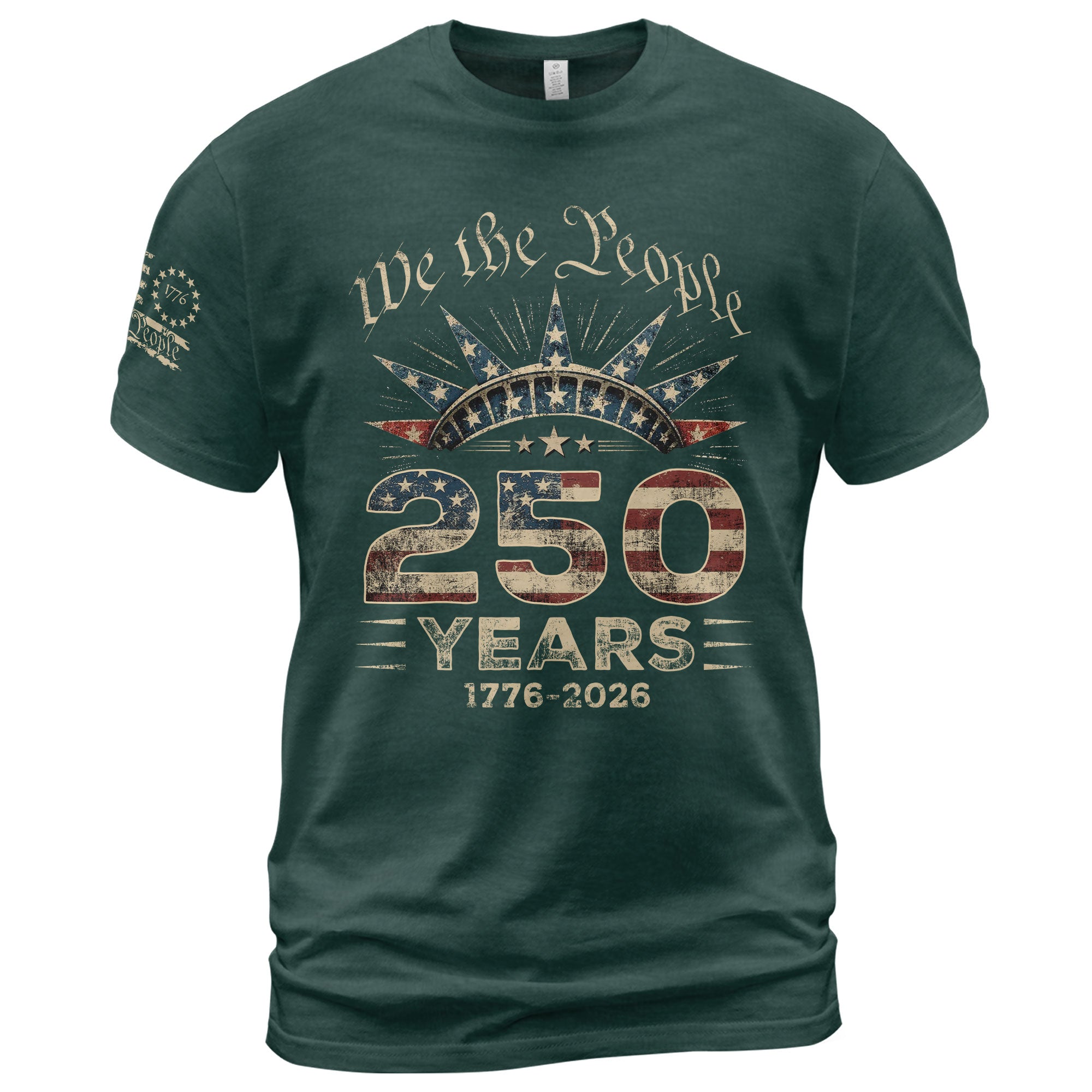 USA 250th Anniversary Shirt 1776-2026 We The People Liberty Crown Patriotic - Rust Field Wear
