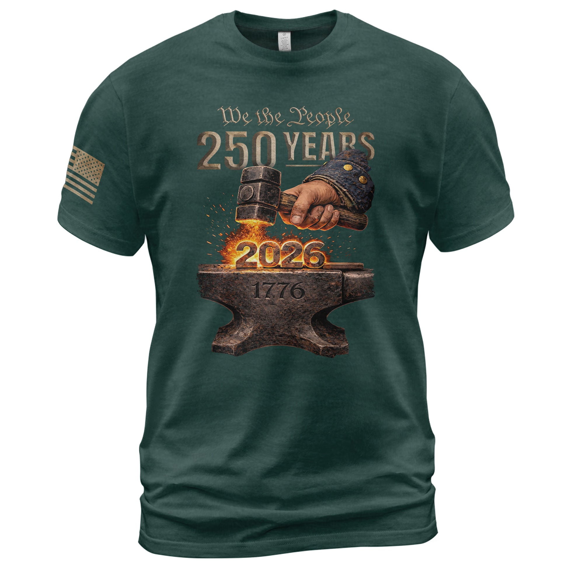 United States 250th Anniversary 250 Years Shirt 1776-2026 Forged in Liberty Patriotic Heritage - Rust Field Wear