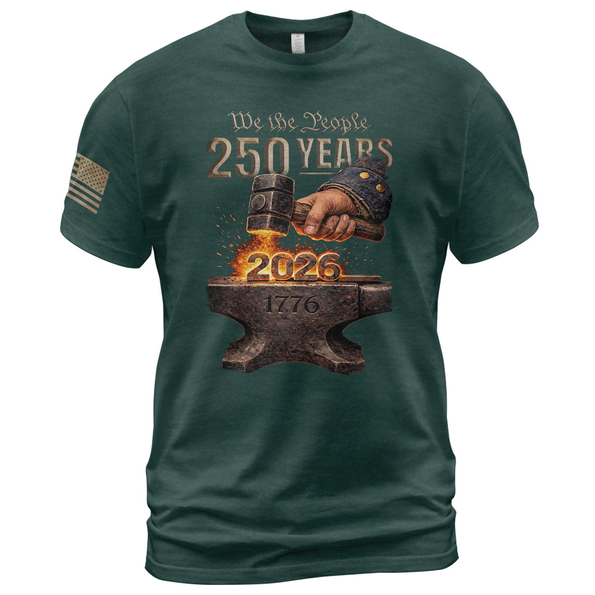 United States 250th Anniversary 250 Years Shirt 1776-2026 Forged in Liberty Patriotic Heritage - Rust Field Wear