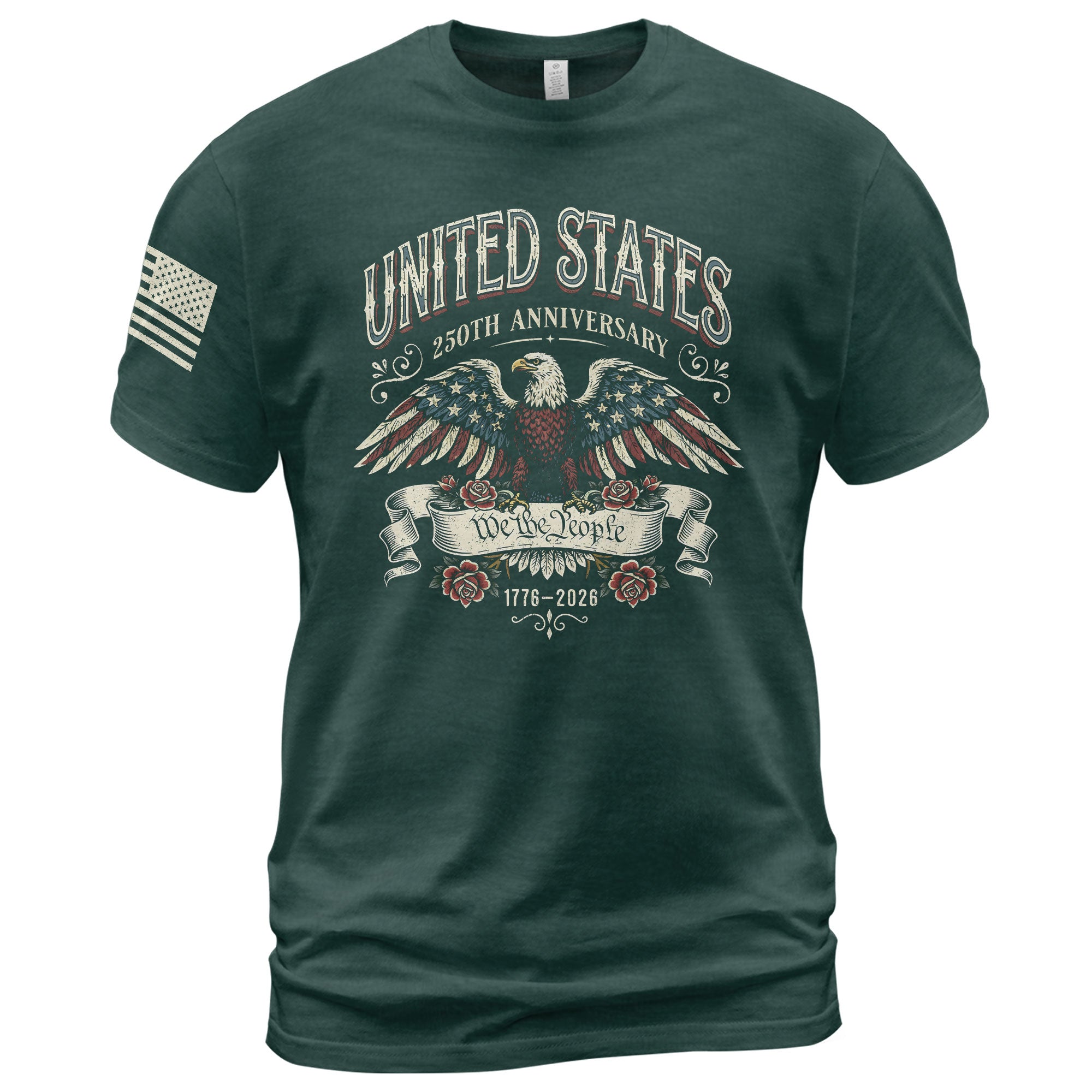 USA Independence 250th Anniversary Shirt 1776–2026 Patriotic Torch of Freedom - Rust Field Wear