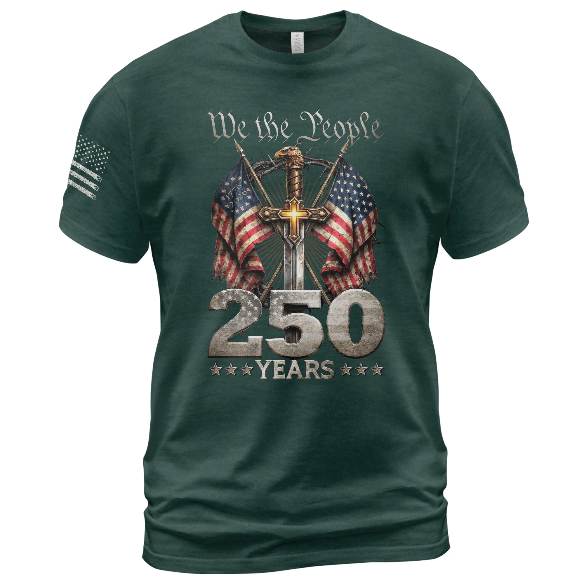 Christian USA 250th Anniversary Shirt 1776–2026 Faith Freedom Heritage Shirt - Rust Field Wear