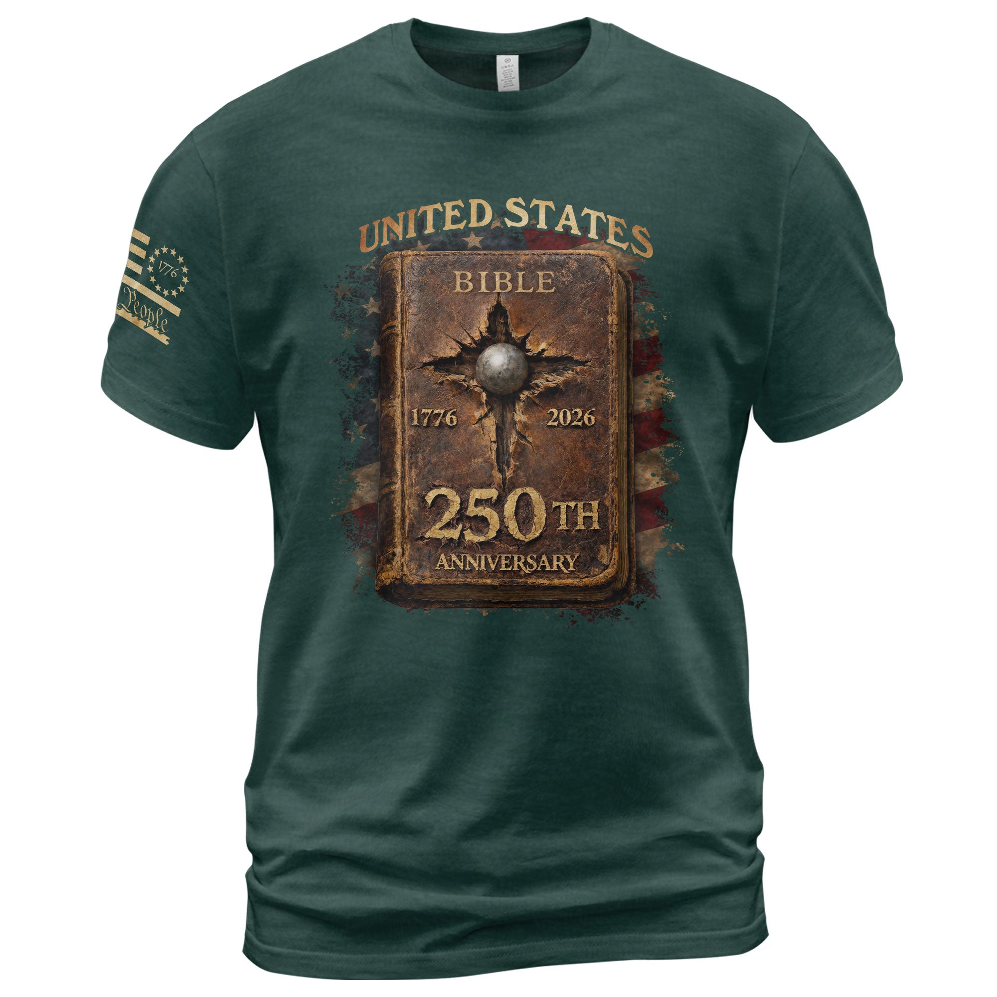 Christian Independence Shirt USA 1776–2026 Patriotic Faith Celebration - Rust Field Wear