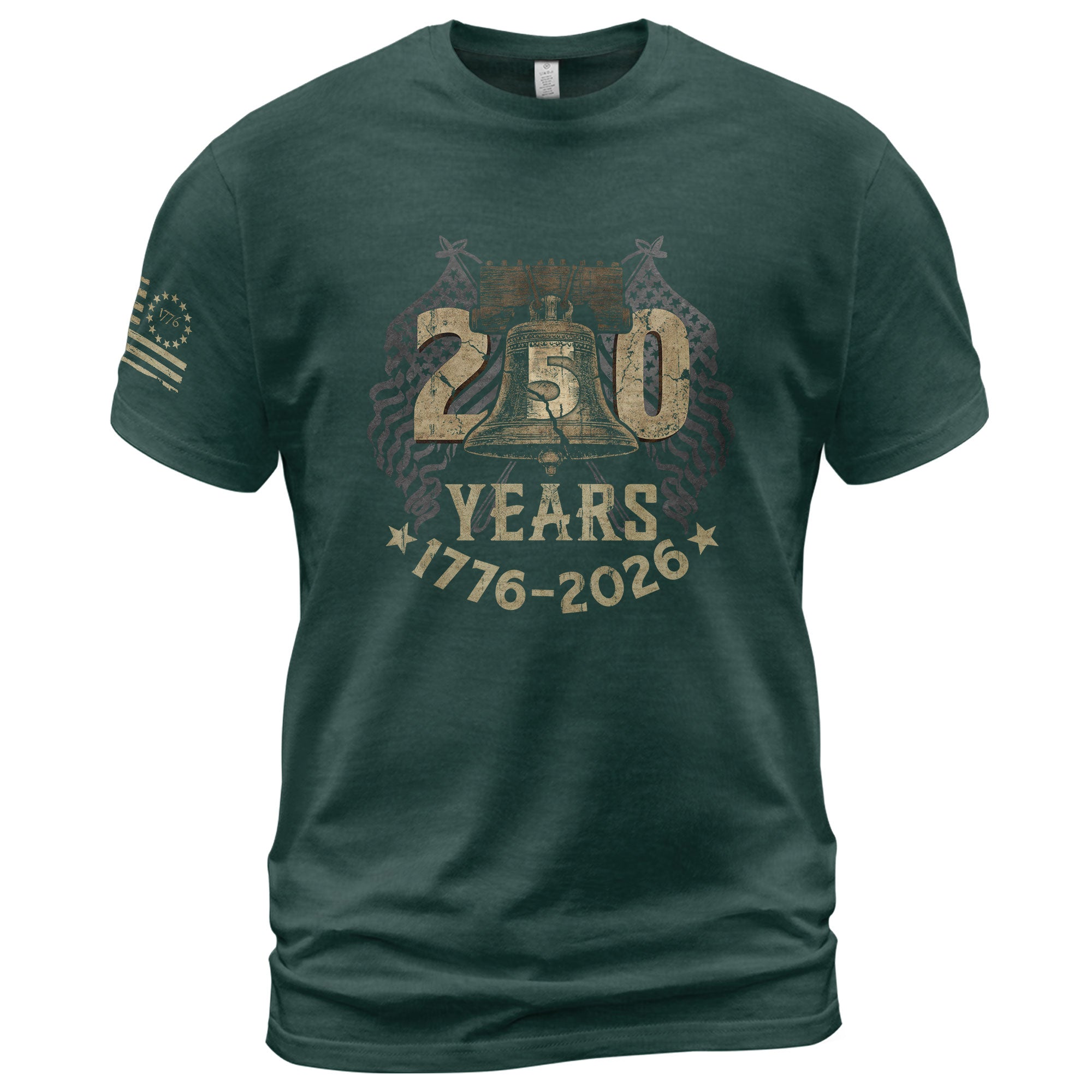 USA 250th Anniversary T-Shirt 250 Years 1776-2026 Liberty Bell Patriotic America - Rust Field Wear