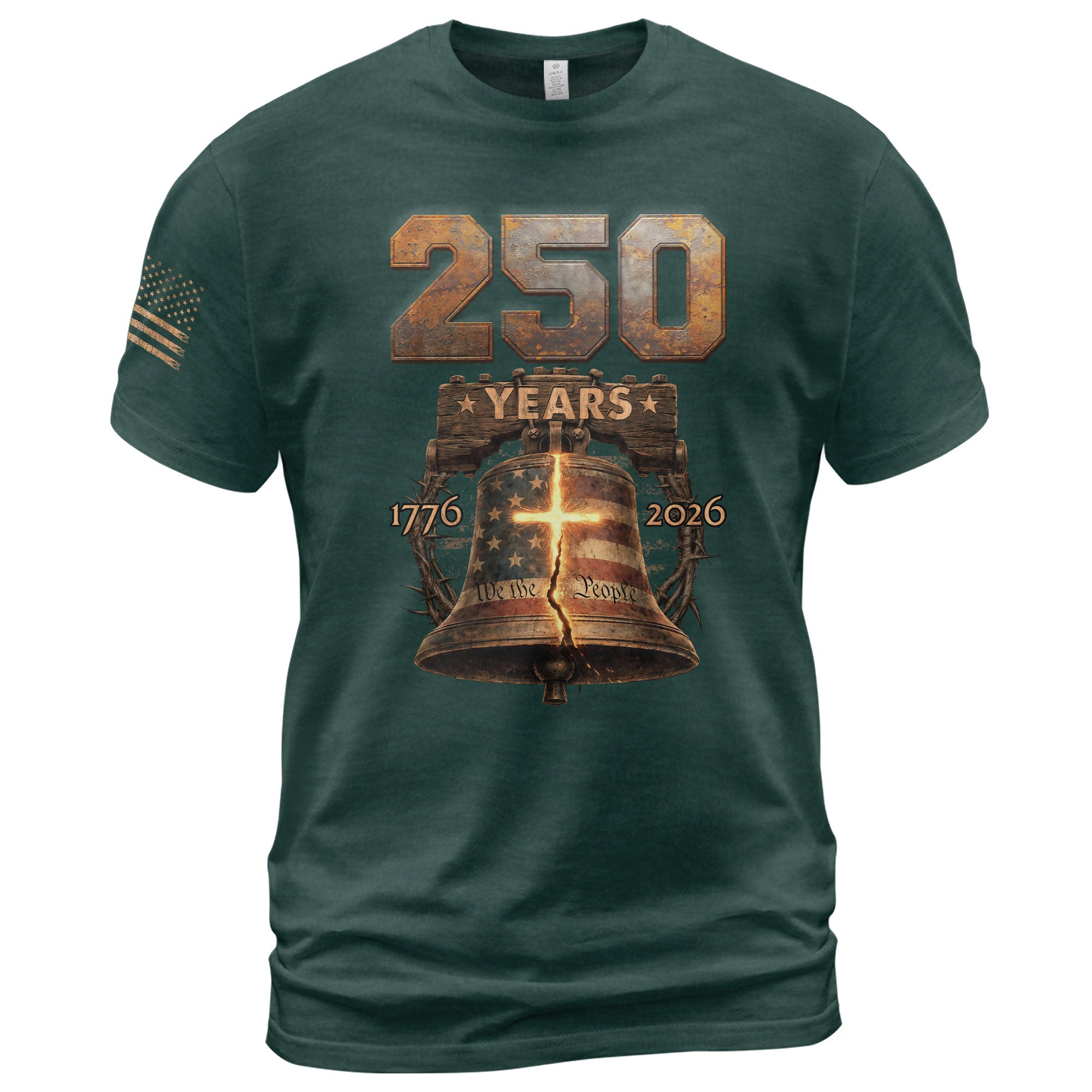 Christian Faith USA 250th Anniversary Independence Shirt 1776–2026 Patriotic Heritage - Rust Field Wear
