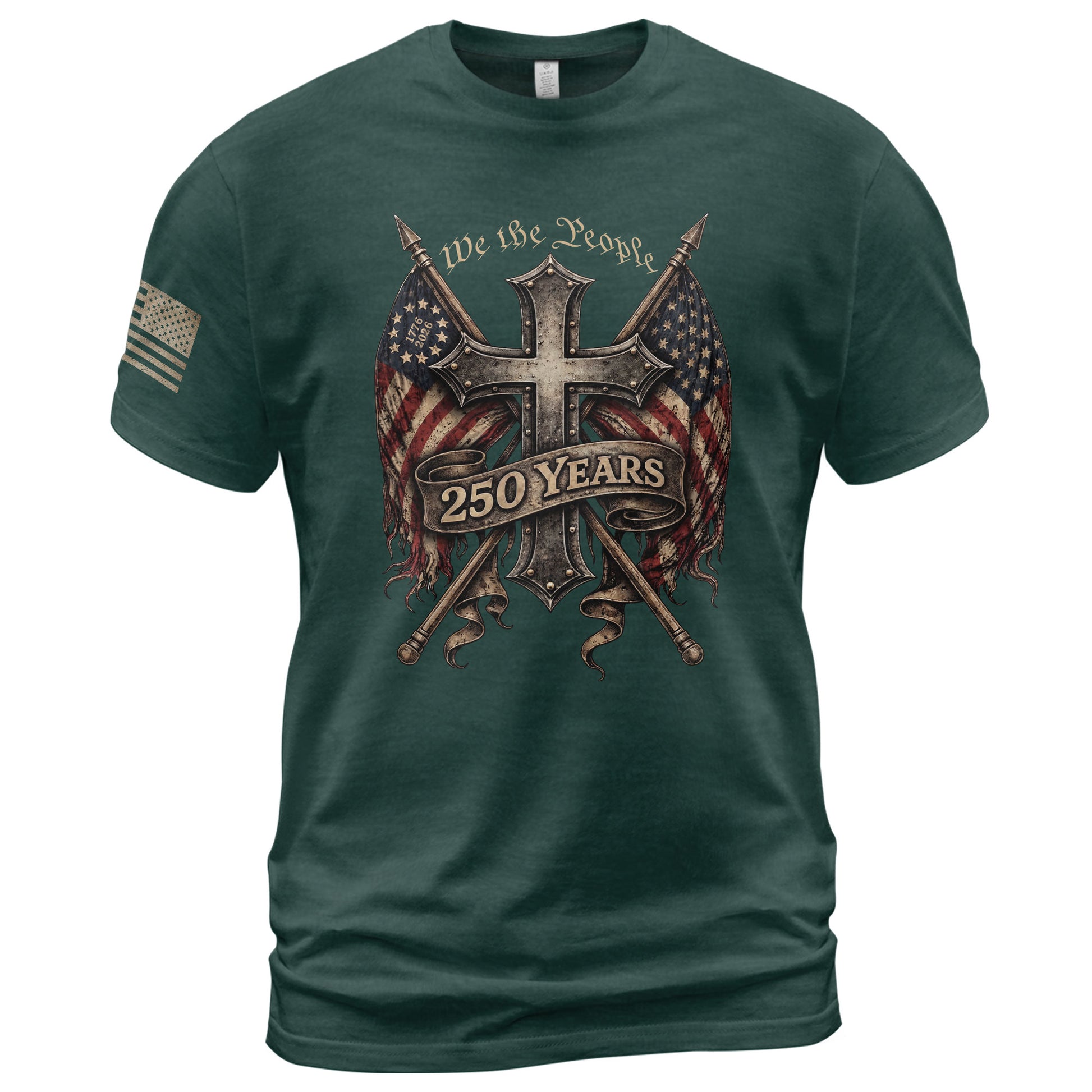 USA 1776–2026 Christian Freedom Celebration Shirt Patriotic Heritage - Rust Field Wear