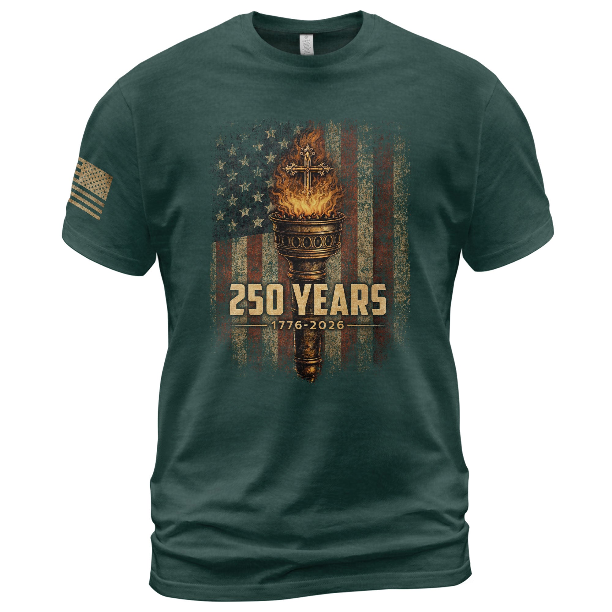 Christian Heritage USA Shirt 250th Independence Celebration Since 1776 - Rust Field Wear