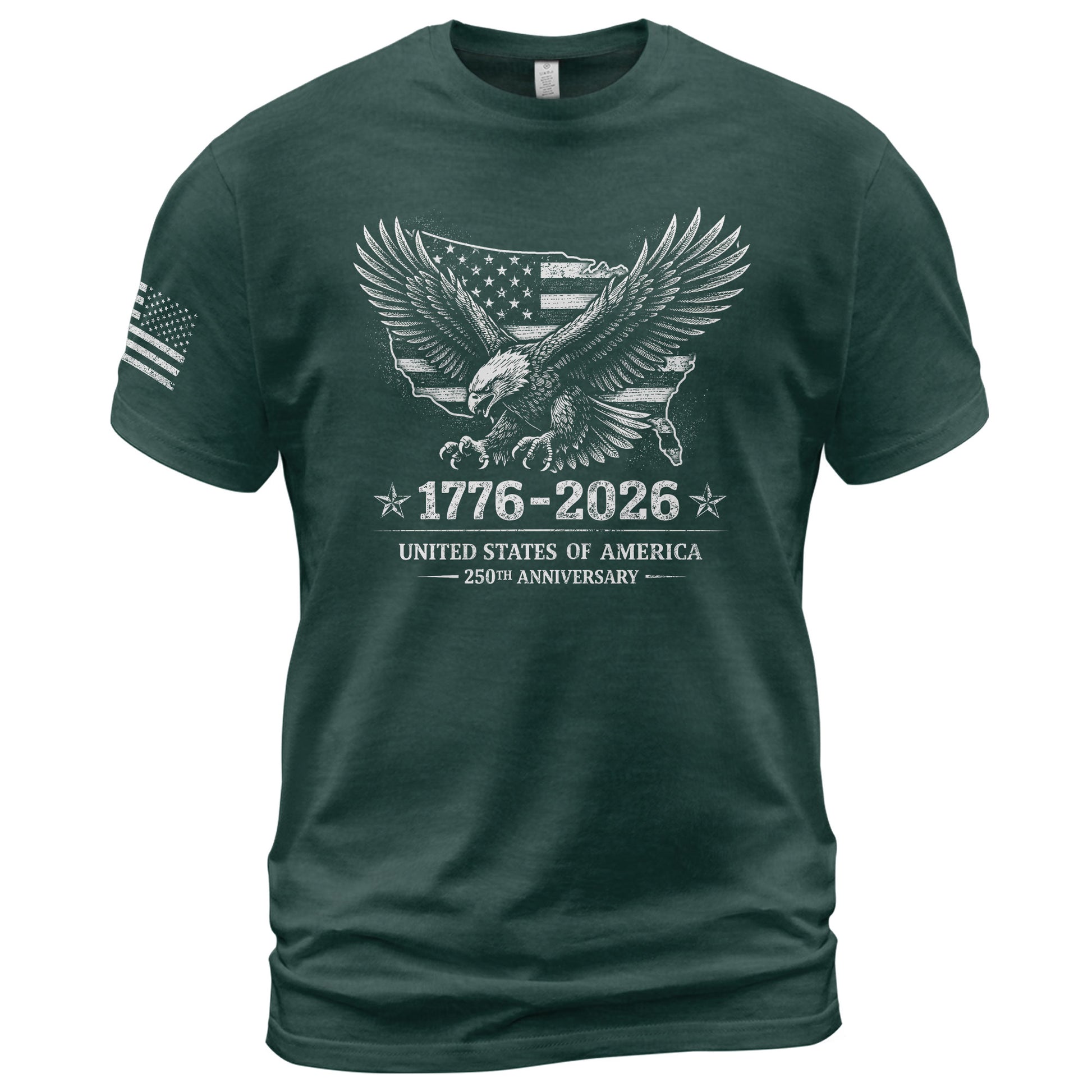 USA 250th Anniversary Shirt 1776-2026 United States of America Patriotic Eagle American Flag - Rust Field Wear