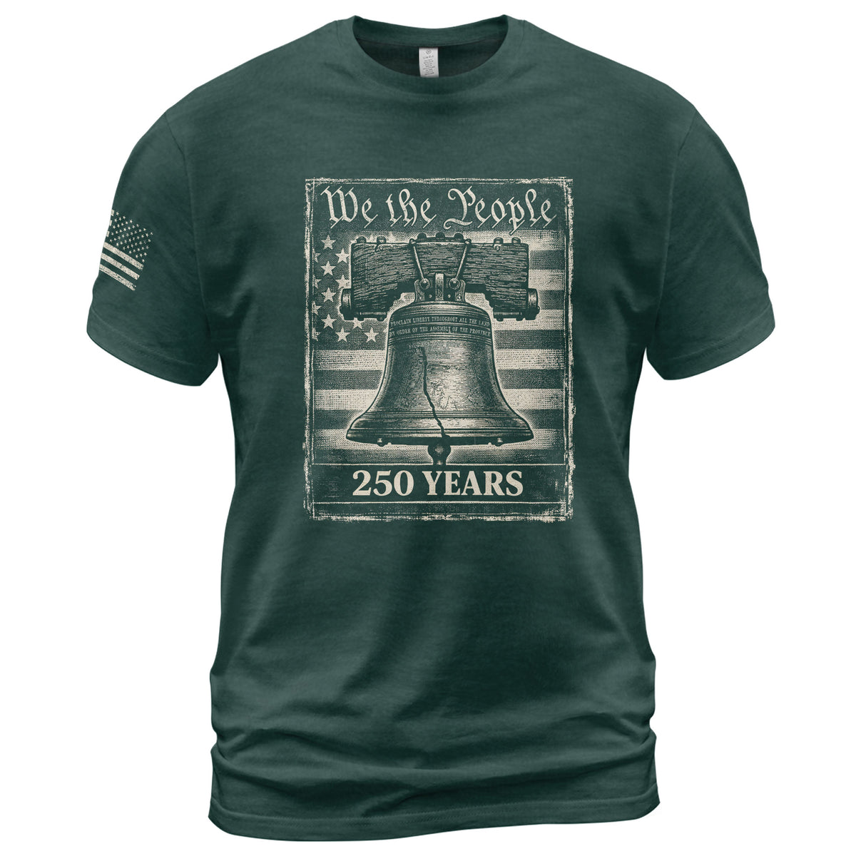 America 250th Anniversary T-Shirt - 250 Years 1776-2026 Liberty Bell "We The People" Patriotic Tee - Rust Field Wear