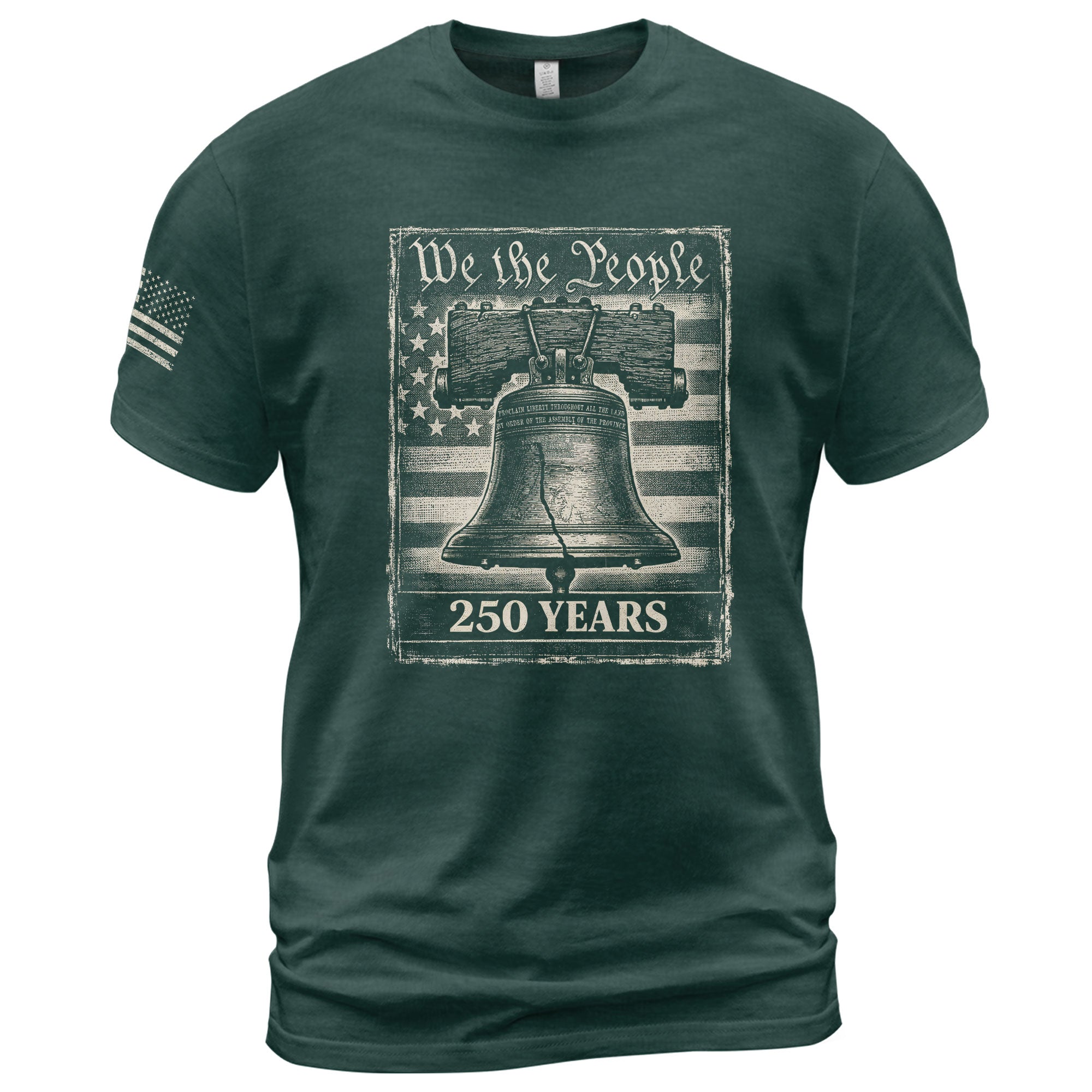 America 250th Anniversary T-Shirt - 250 Years 1776-2026 Liberty Bell "We The People" Patriotic Tee - Rust Field Wear