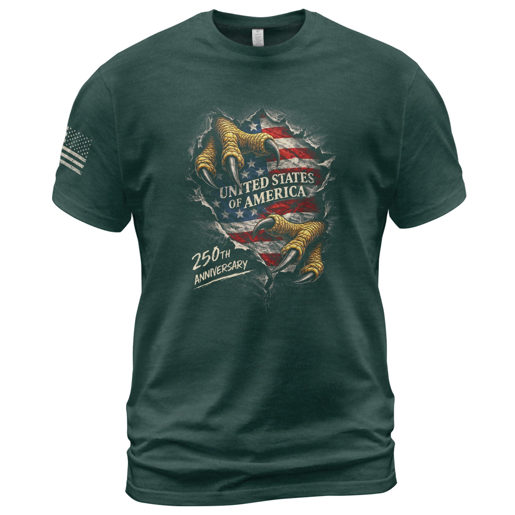 America 250th Anniversary T-Shirt - 1776-2026 Eagle Claw 250 Years Tee, Patriotic United States of America Shirt - Rust Field Wear