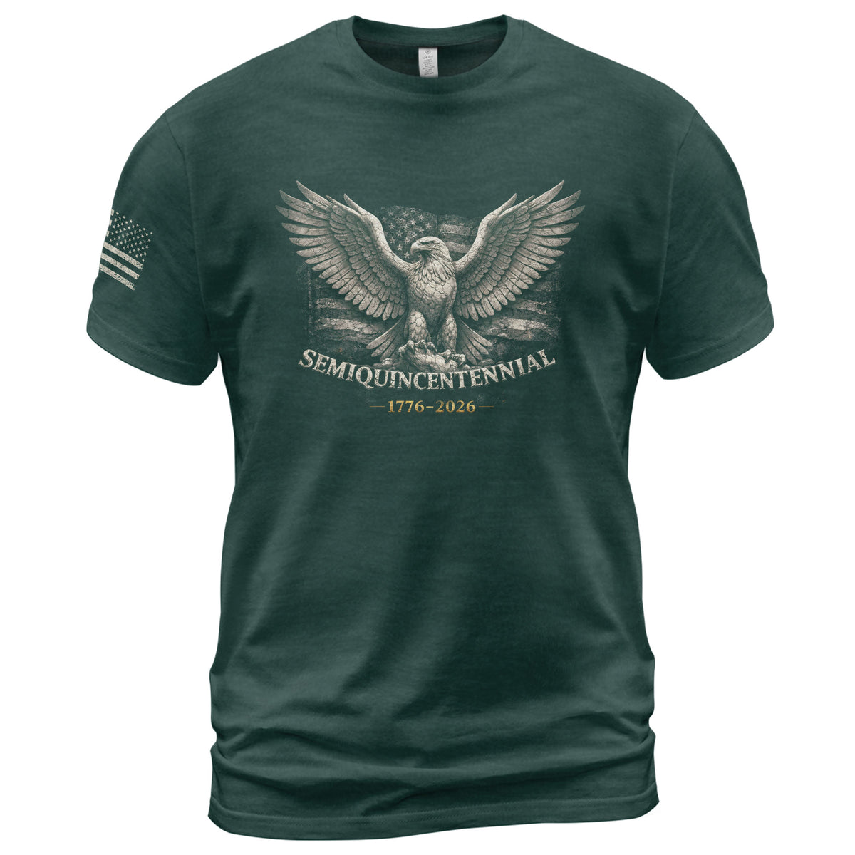 America 250th Anniversary T-Shirt 1776-2026 – USA 250th Birthday Eagle & Flag Tee - Rust Field Wear