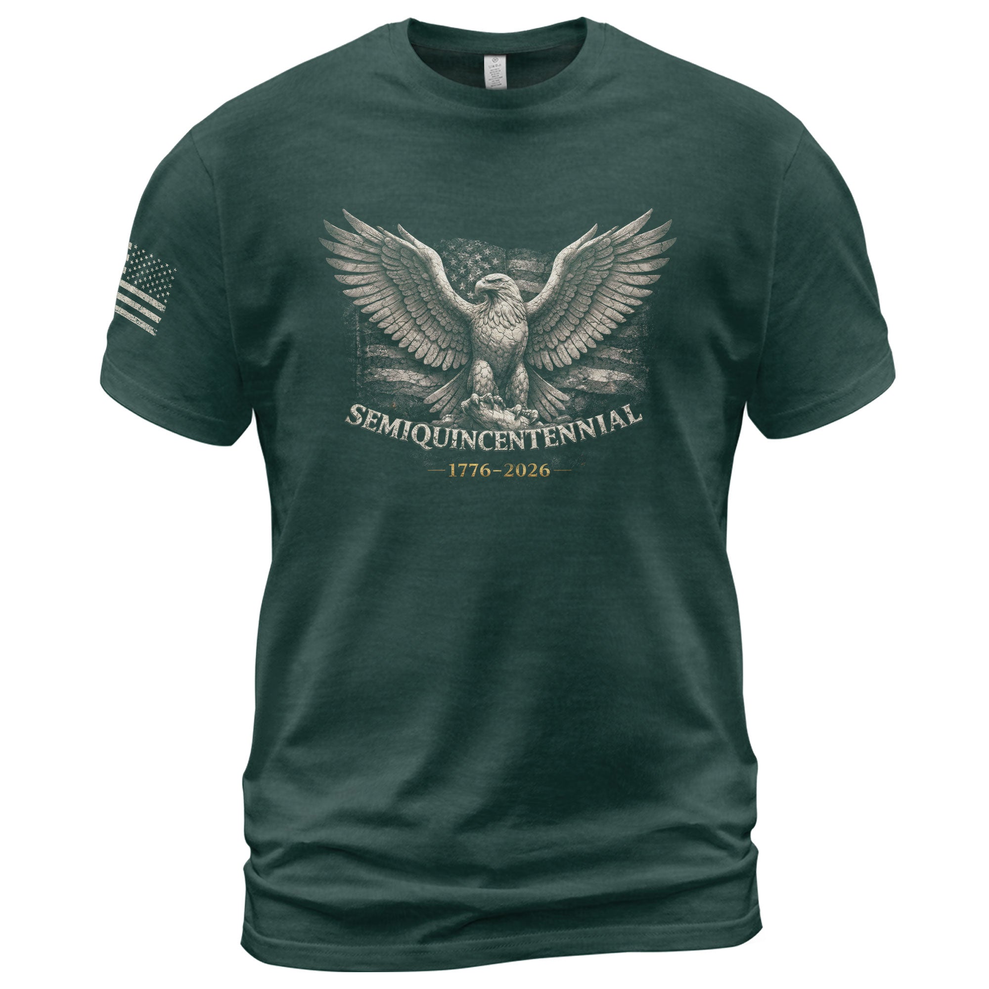 America 250th Anniversary T-Shirt 1776-2026 – USA 250th Birthday Eagle & Flag Tee - Rust Field Wear
