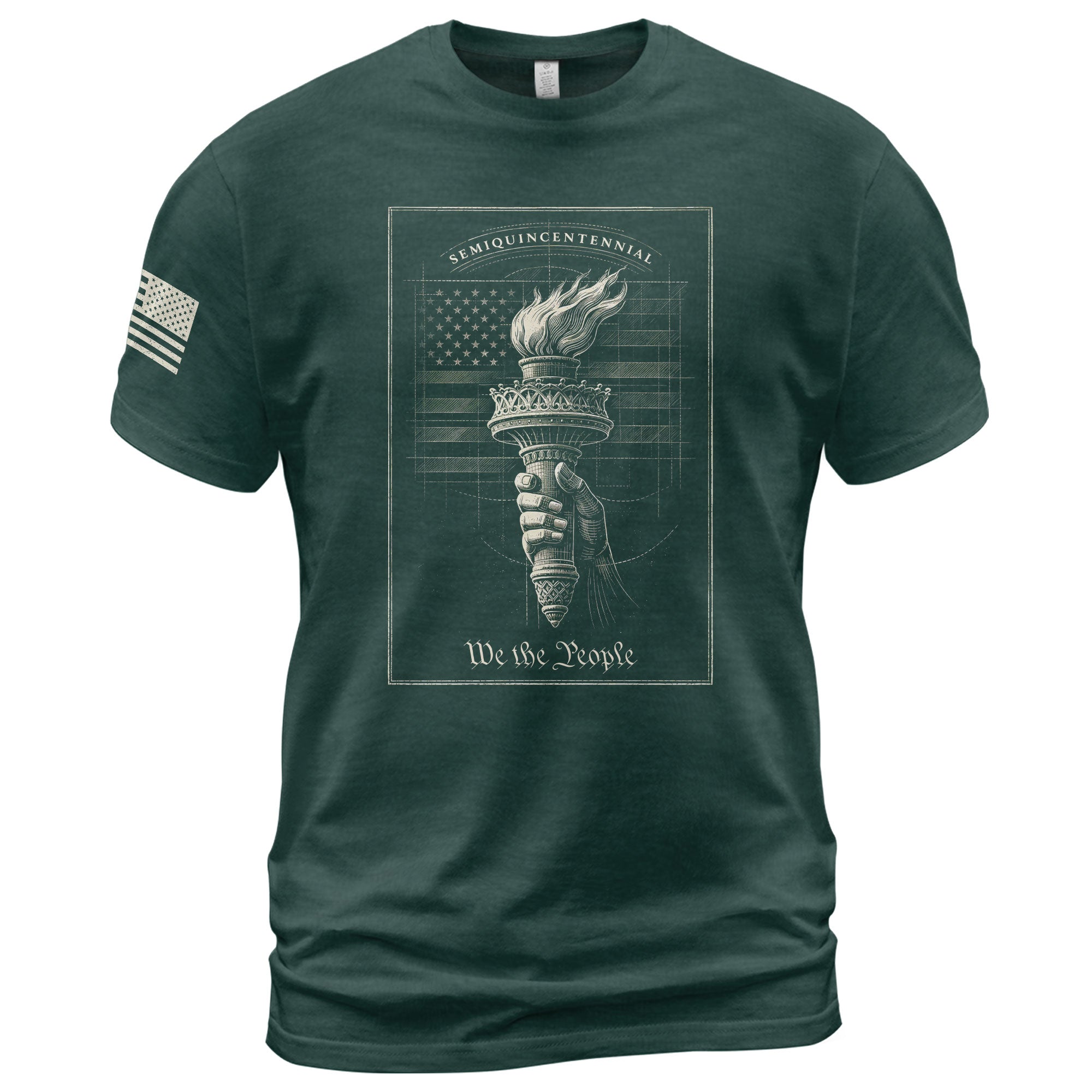 America 250th Anniversary T-Shirt 1776-2026 – We The People Liberty Torch Retro Hoodie Tee - Rust Field Wear