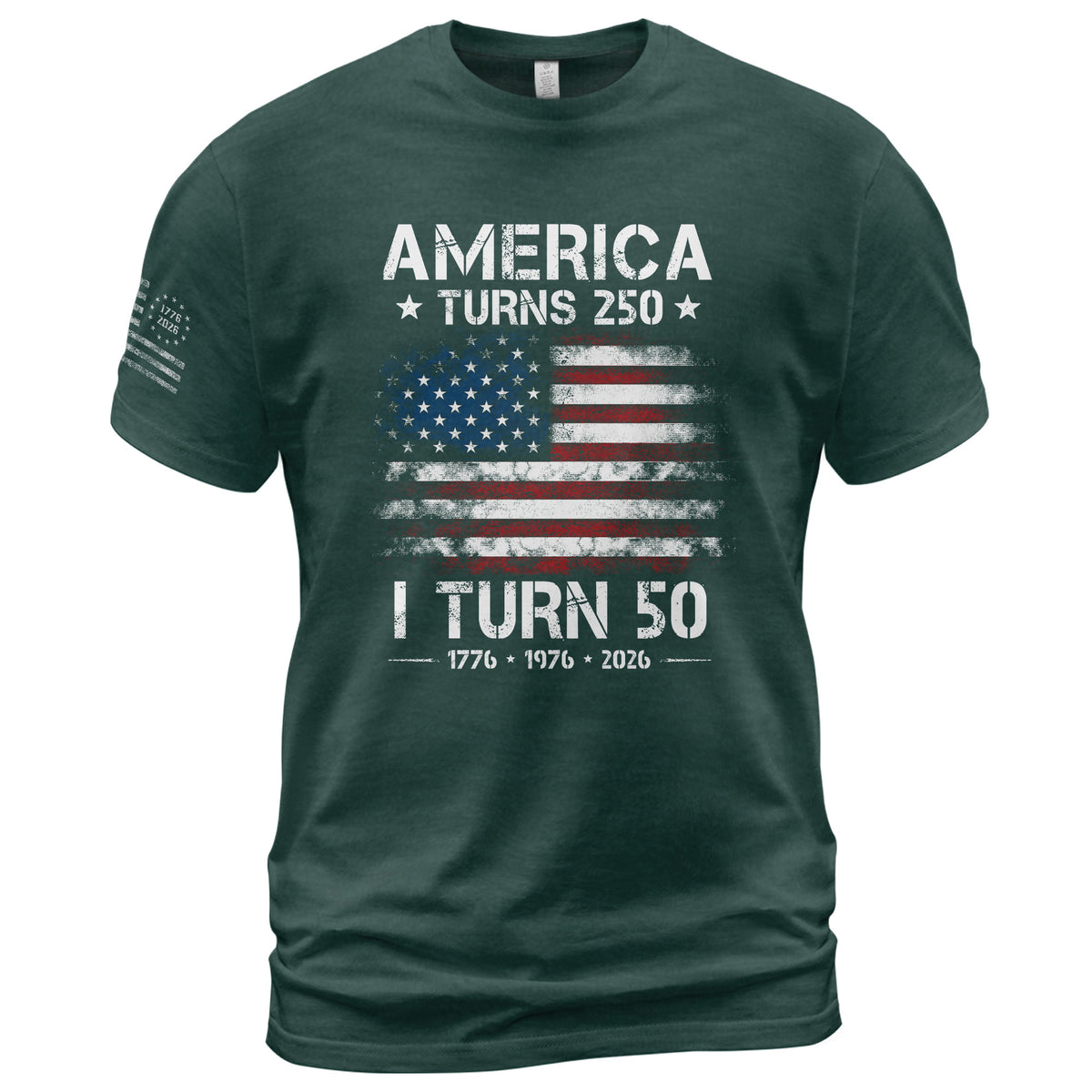 1976 Limited Edition 50th Birthday T-Shirt - Celebrating 250 Years of History 1776-2026 - Rust Field Wear
