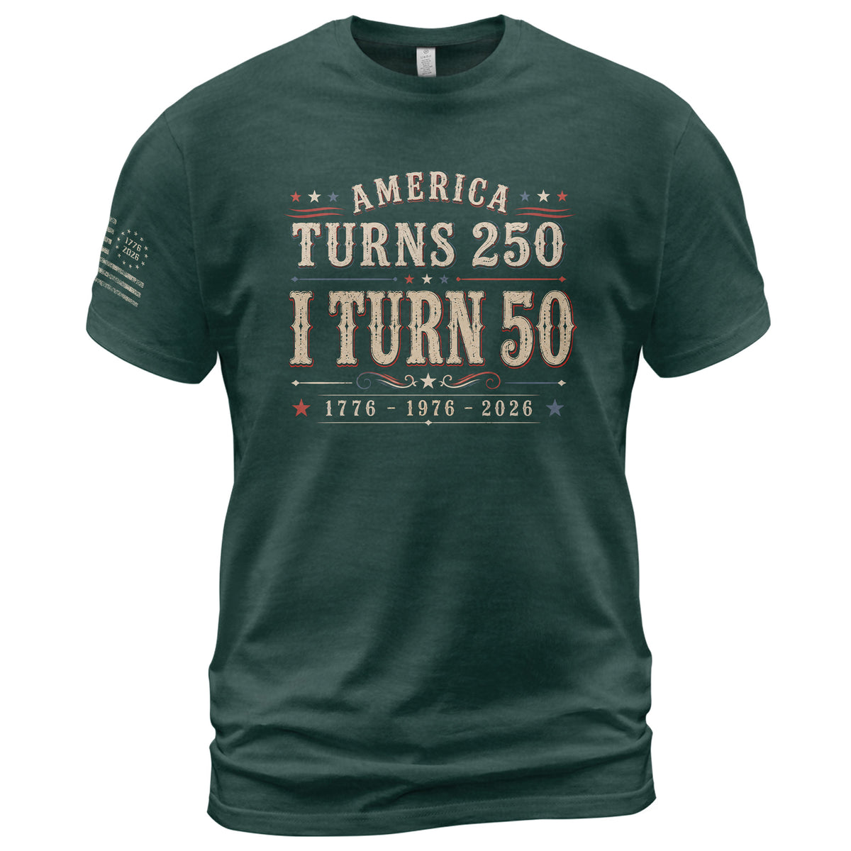 Classic 1976 Milestone Tee - Marking A Grand 250 Year National Legacy 1776-2026 Apparel - Rust Field Wear