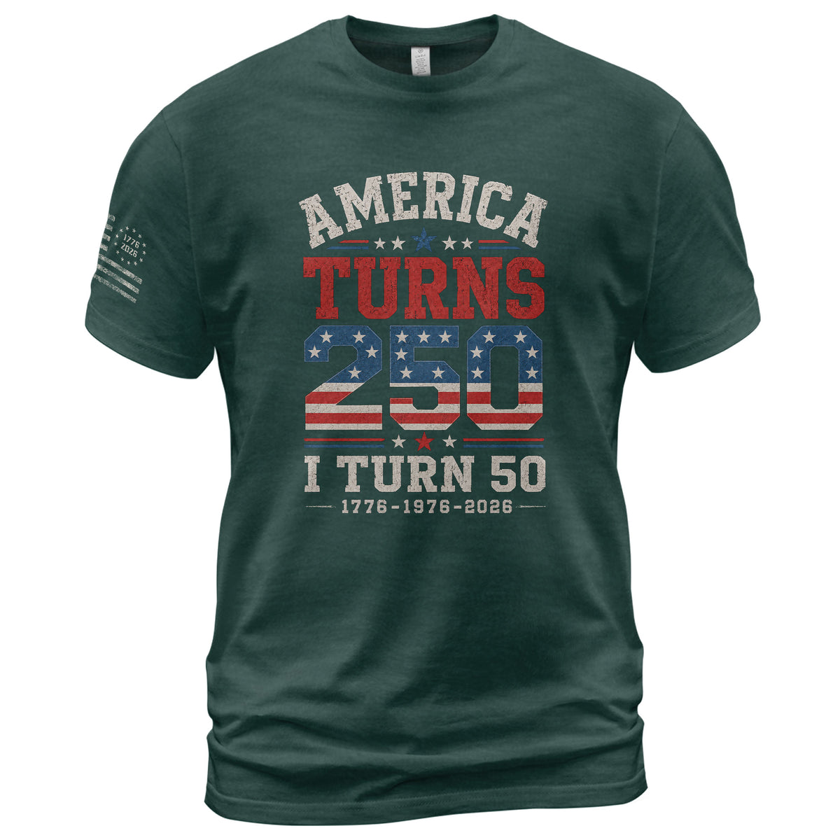 Born In 1976 - 50 Year Milestone Graphic Apparel - 250 Year Anniversary Commemorative - Rust Field Wear