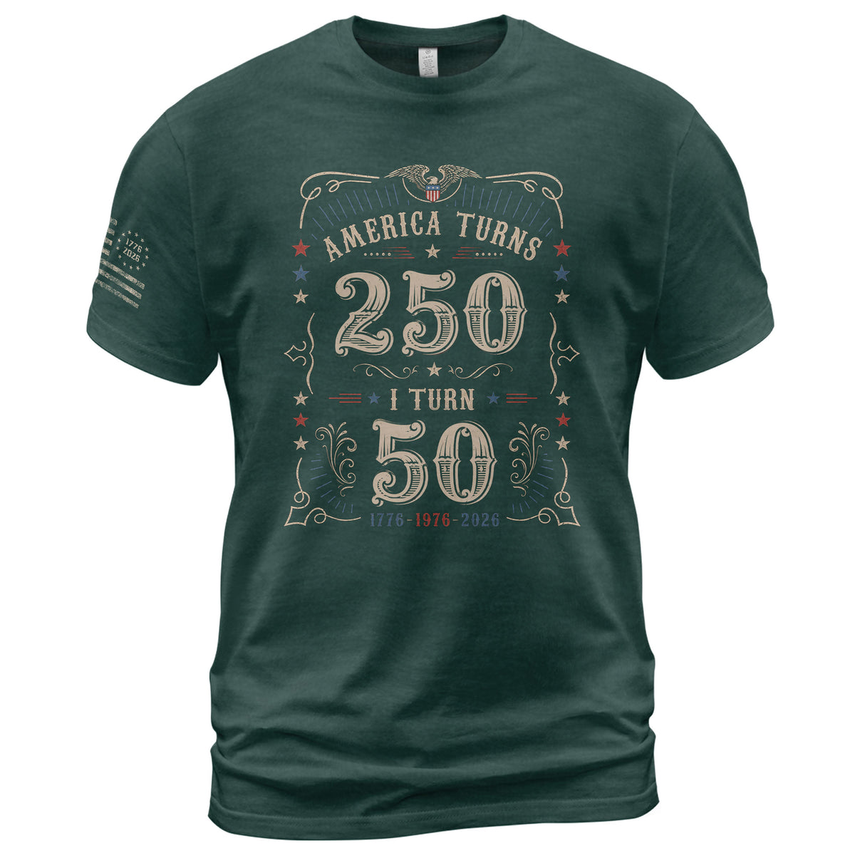 50 Year Legacy Graphic Tee - Commemorating 250 Years of History 1776-2026 Shirt Style - Rust Field Wear