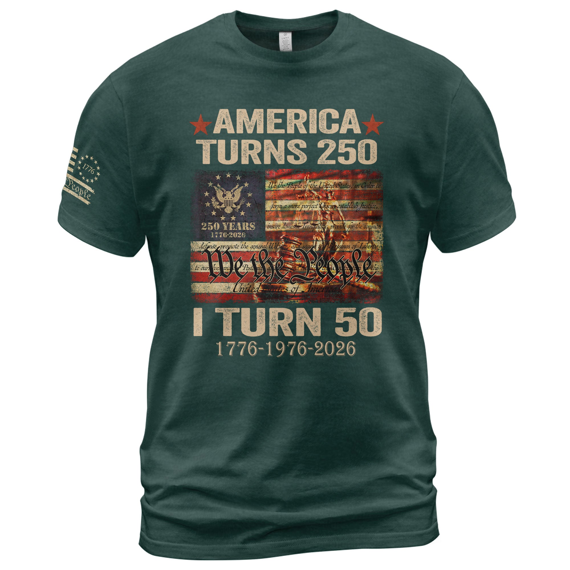 1976 Limited Edition 50th Birthday Shirt Patriotic We The People Graphic Tee 2026 - Rust Field Wear