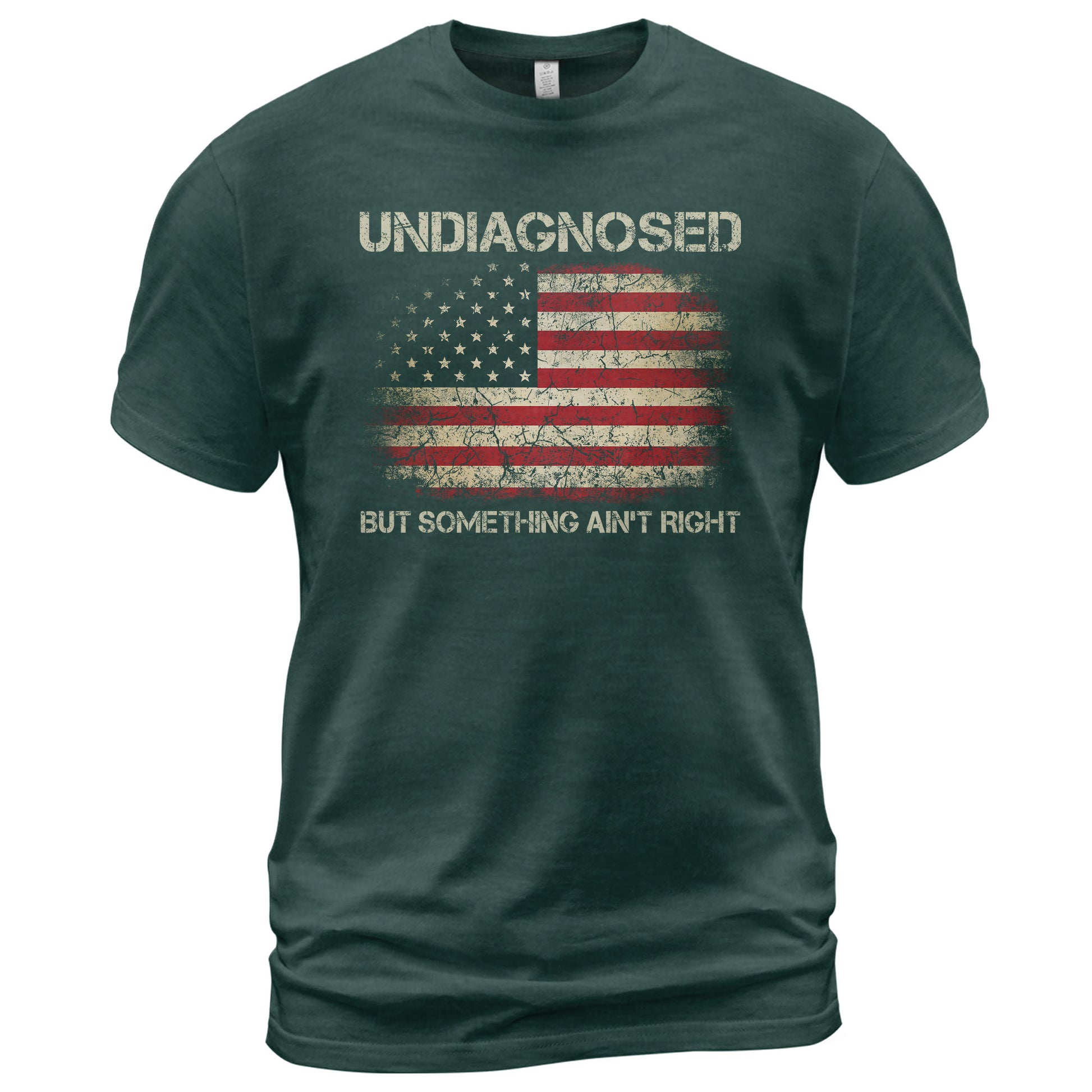 Undiagnosed But Something Ain't Right Tshirt - American Flag Chronic Illness Tee - Rust Field Wear