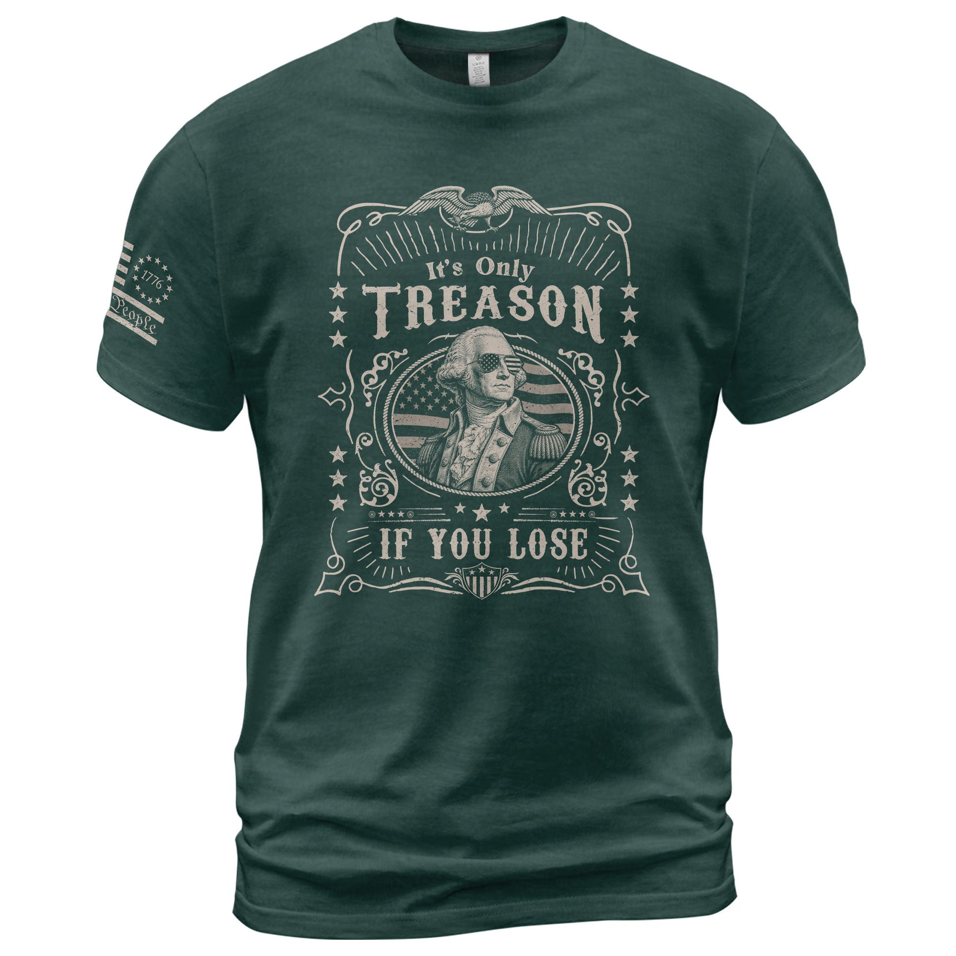 It's Only Treason If You Lose T-Shirt - Vintage George Washington Patriotic Tee - Rust Field Wear