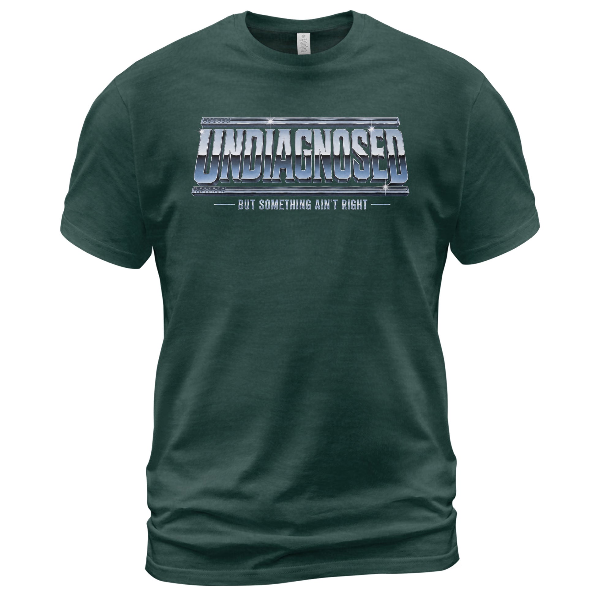 Funny Slogan Graphic Tee Undiagnosed But Something Ain't Right Casual Cotton Shirt - Rust Field Wear