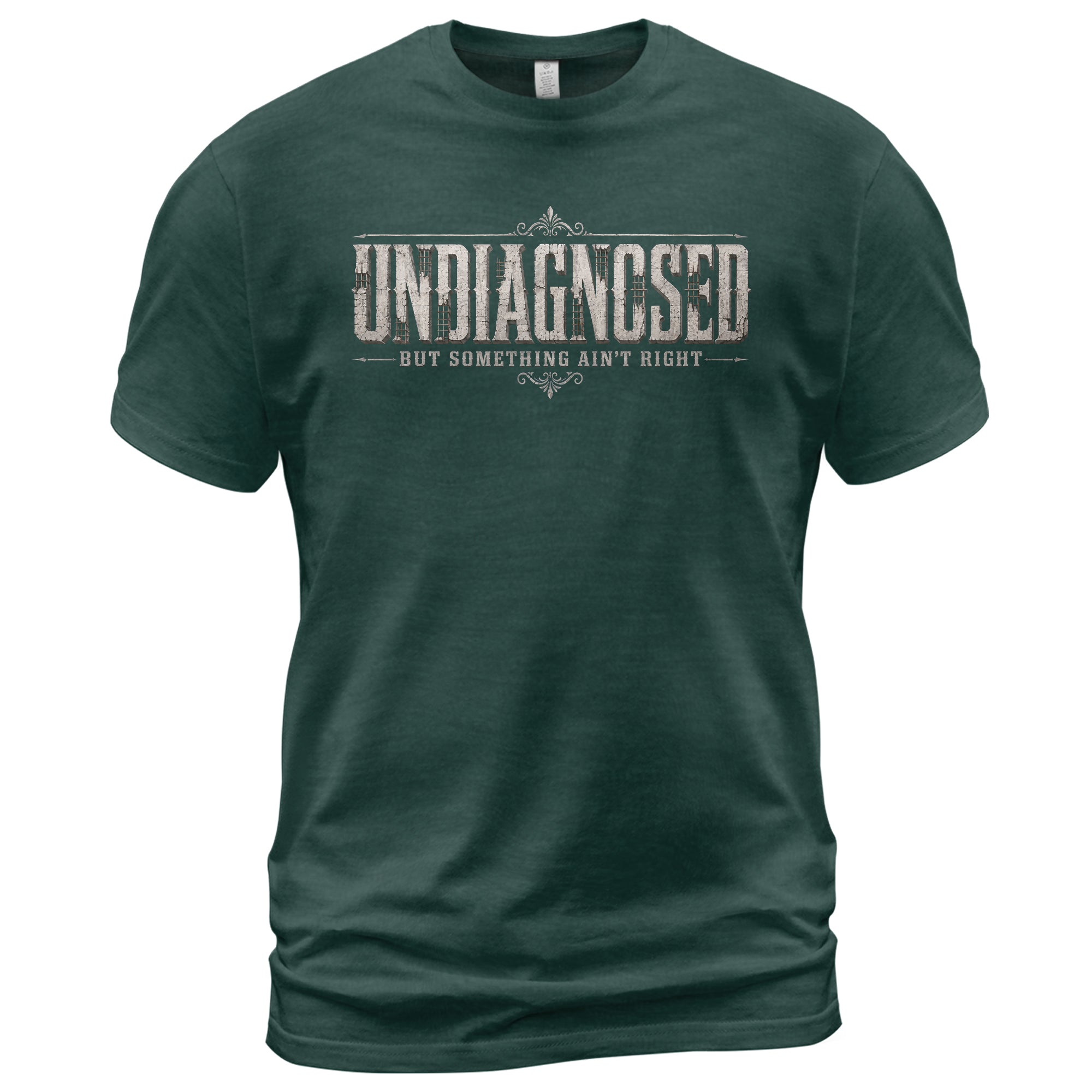 Undiagnosed But Something Ain't Right Vintage Style Graphic T-Shirt Casual Unisex Top - Rust Field Wear