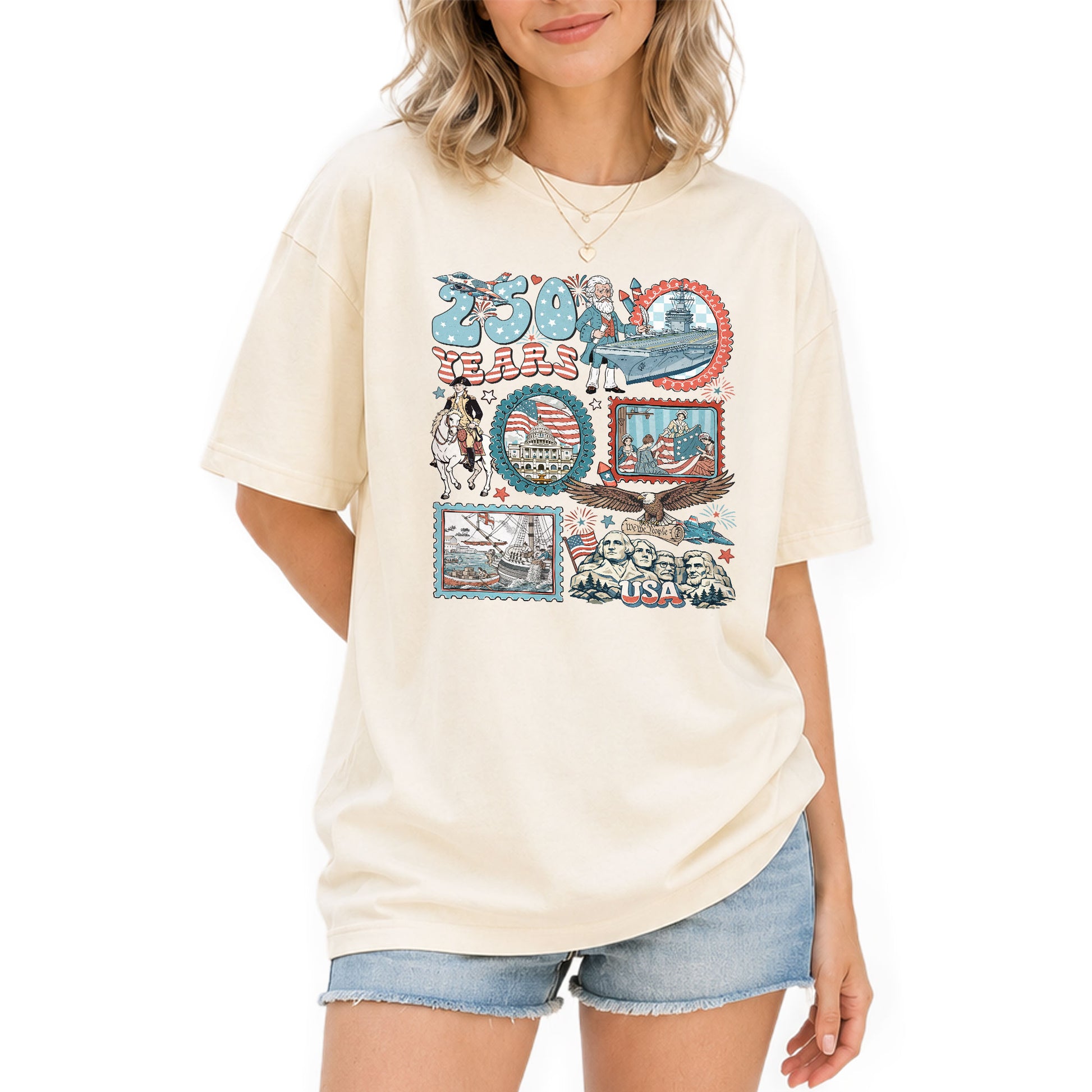 250 Years of Freedom 1776-2026 T-Shirt - Retro Vintage USA 250th Celebration Shirt - Rust Field Wear