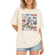 1776-2026 USA 250th Celebration Shirt - Retro Freedom Stamp Patriotic T-Shirt - Rust Field Wear