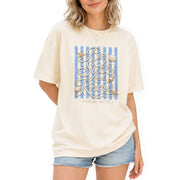 Be Still And Know Shirt Pearl Lettering Ocean Beach Christian Psalm 46 10 Graphic Tee - Rust Field Wear