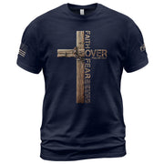Christian Cross Faith Over Fear Edition, Christian Tee Shirts - Faith Shirts for Men - Rust Field Wear