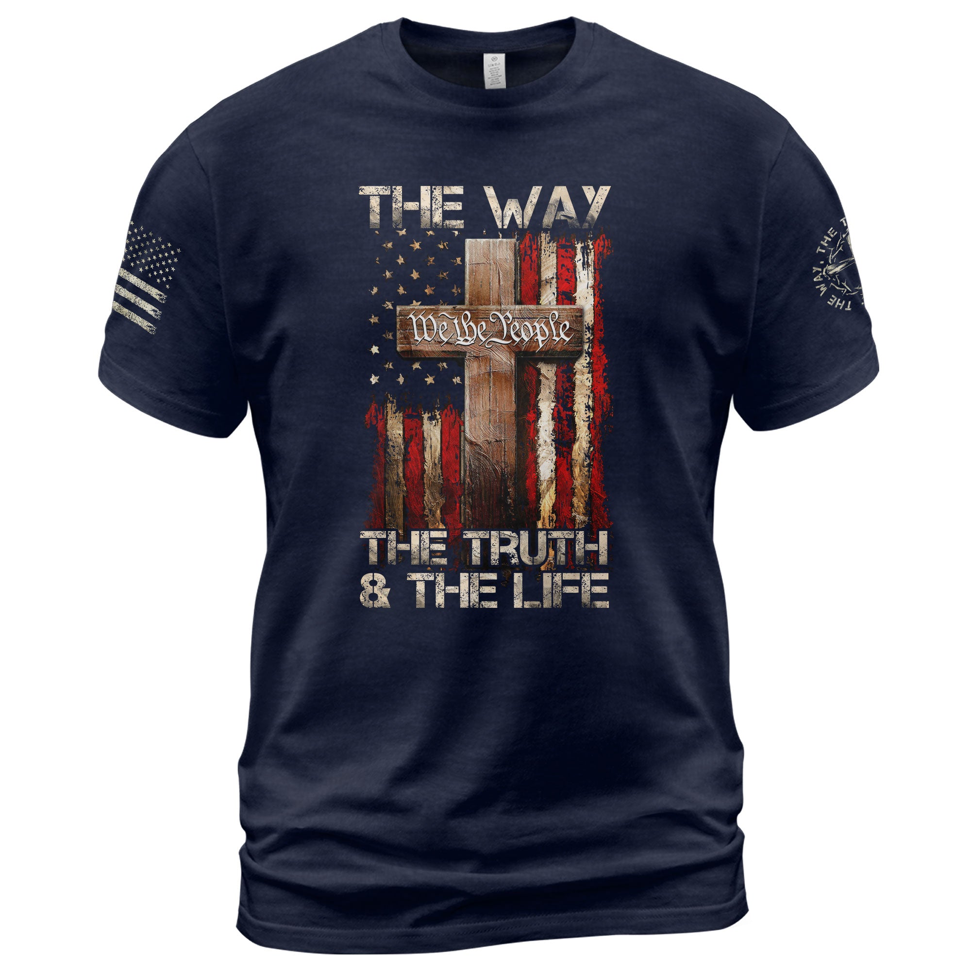 Faith Based Christian Tee Shirts, Jesus Is The Way - Christian Shirts for Men - Rust Field Wear
