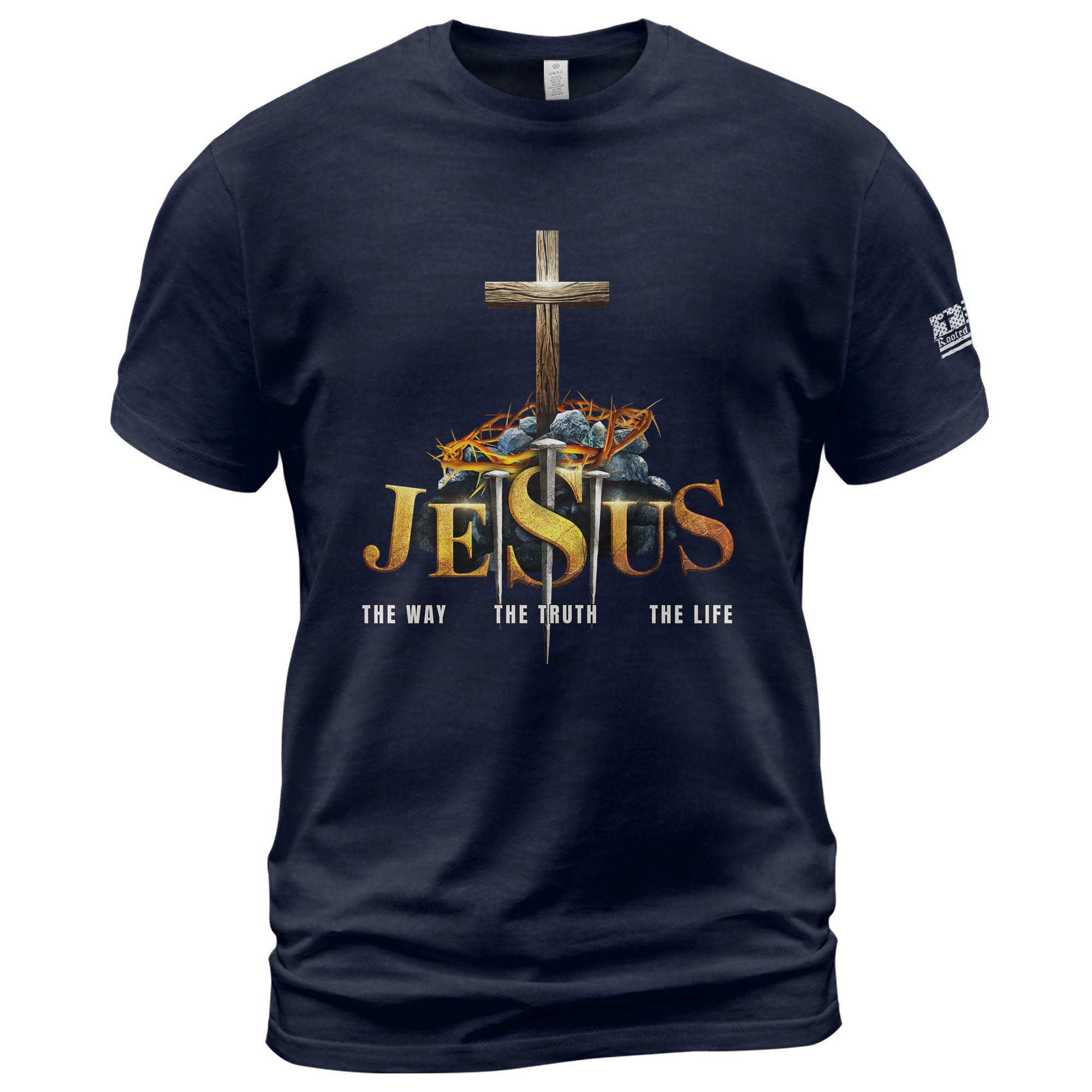 Christian Shirts for Men, JESUS The Way, Truth and Life - Christian Tee Shirts - Rust Field Wear