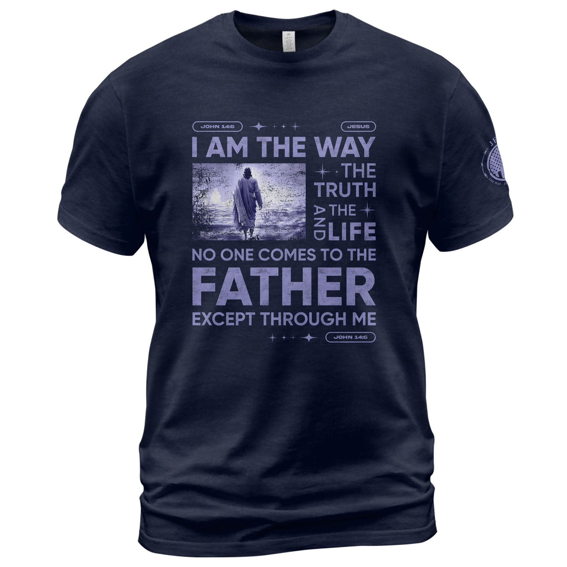 Christian Tee Shirts, Walk the Way John 14:6 - Christian Shirts for Men - Rust Field Wear