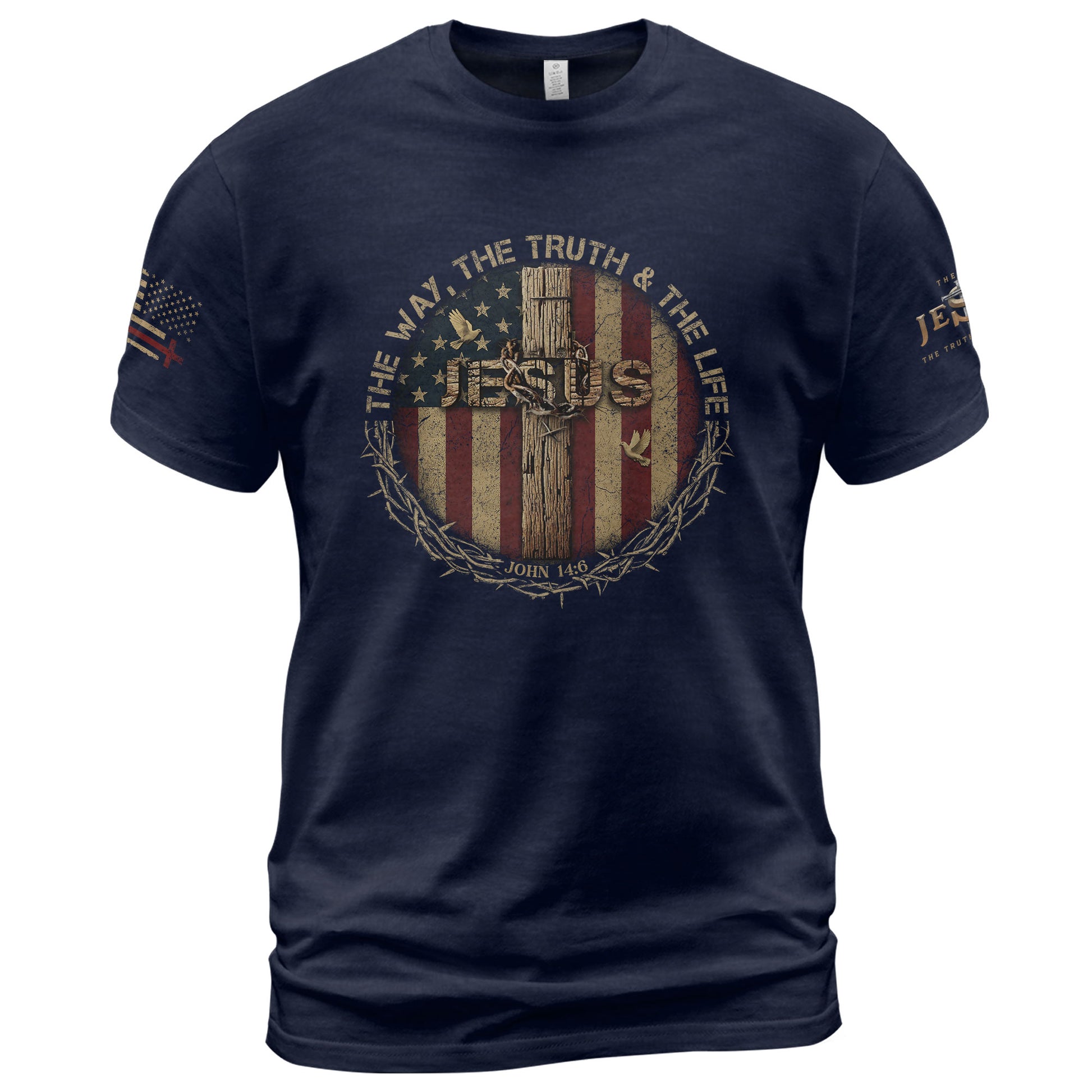Christian Shirts for Men - JESUS Is the Standard John 14:6, Christian Tee Shirts - Rust Field Wear