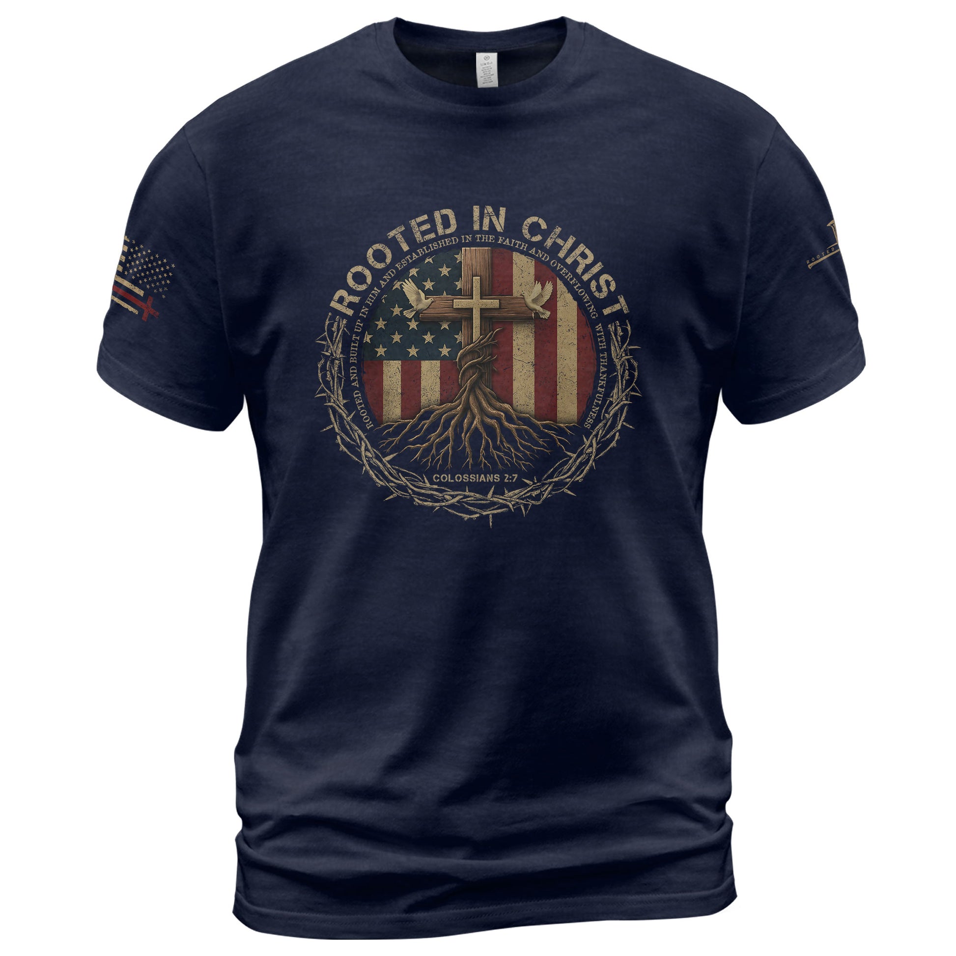 Planted with Purpose Rooted in Christ - Christian Tee Shirts, Christian Shirts for Men - Rust Field Wear